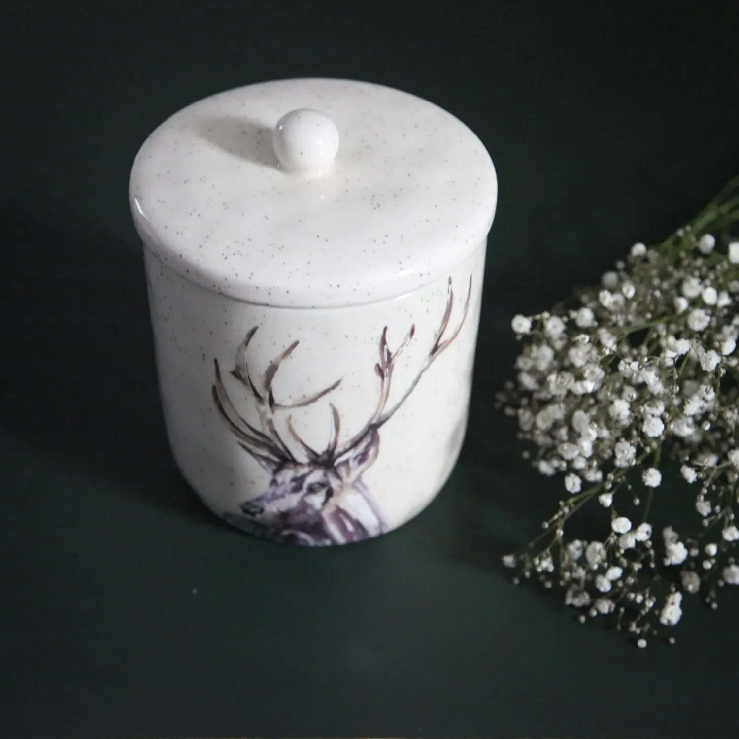 Cylindrical Storage Canister - White, Ceramic image