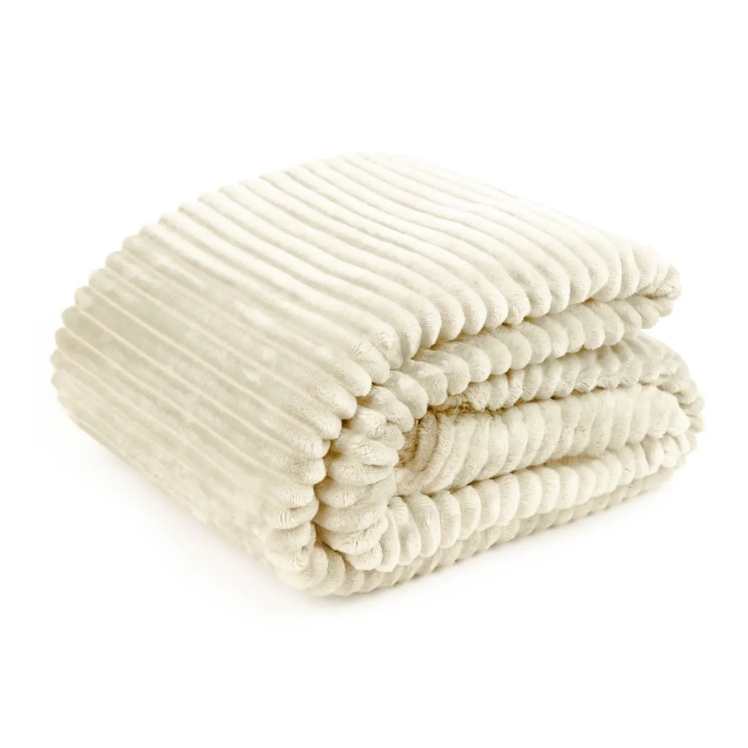 Dakota Flannel Fleece Blanket Throw - Cream product