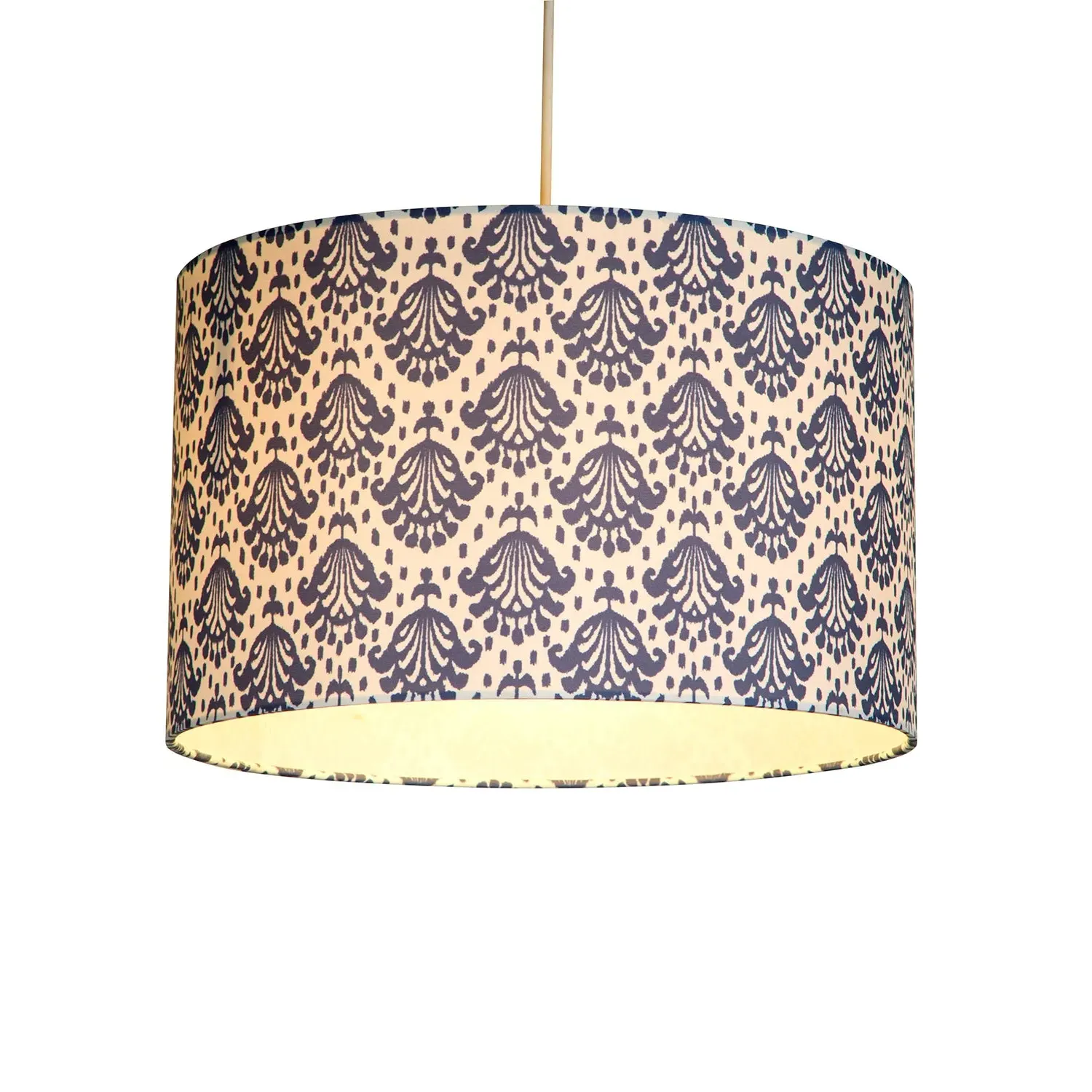 Damask Print Easy Fit Light Shade - Blue image