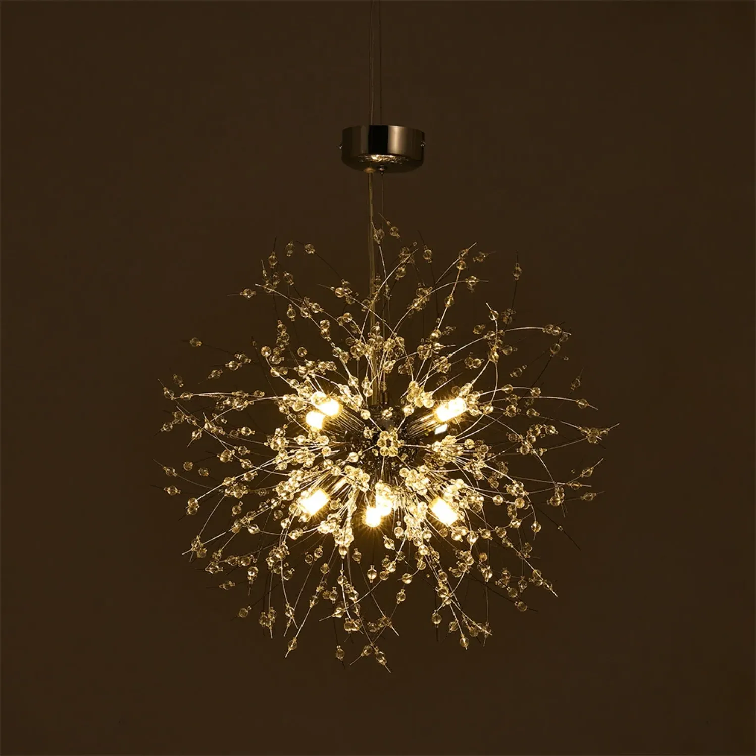 Dandelion Crystal Pendant Light - Silver, Chrome product