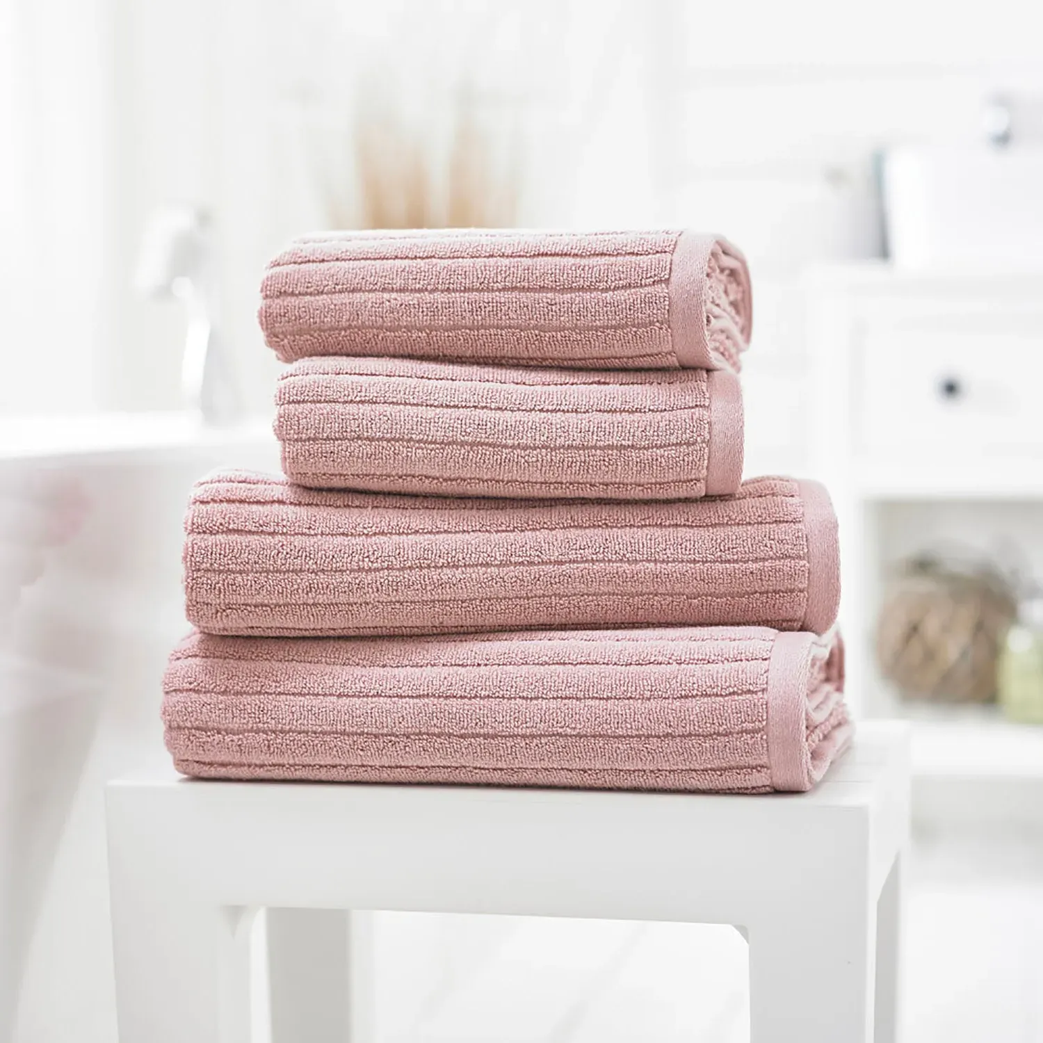 Deyongs Rialto Bath Towel - Pink, Zero-Twist Cotton product