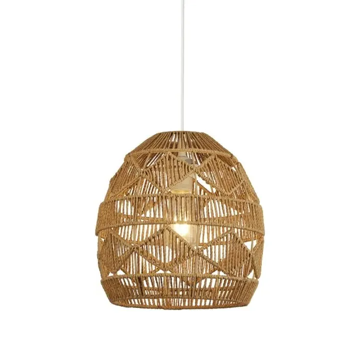 Diamond Pattern Light Shade - Natural, Rattan