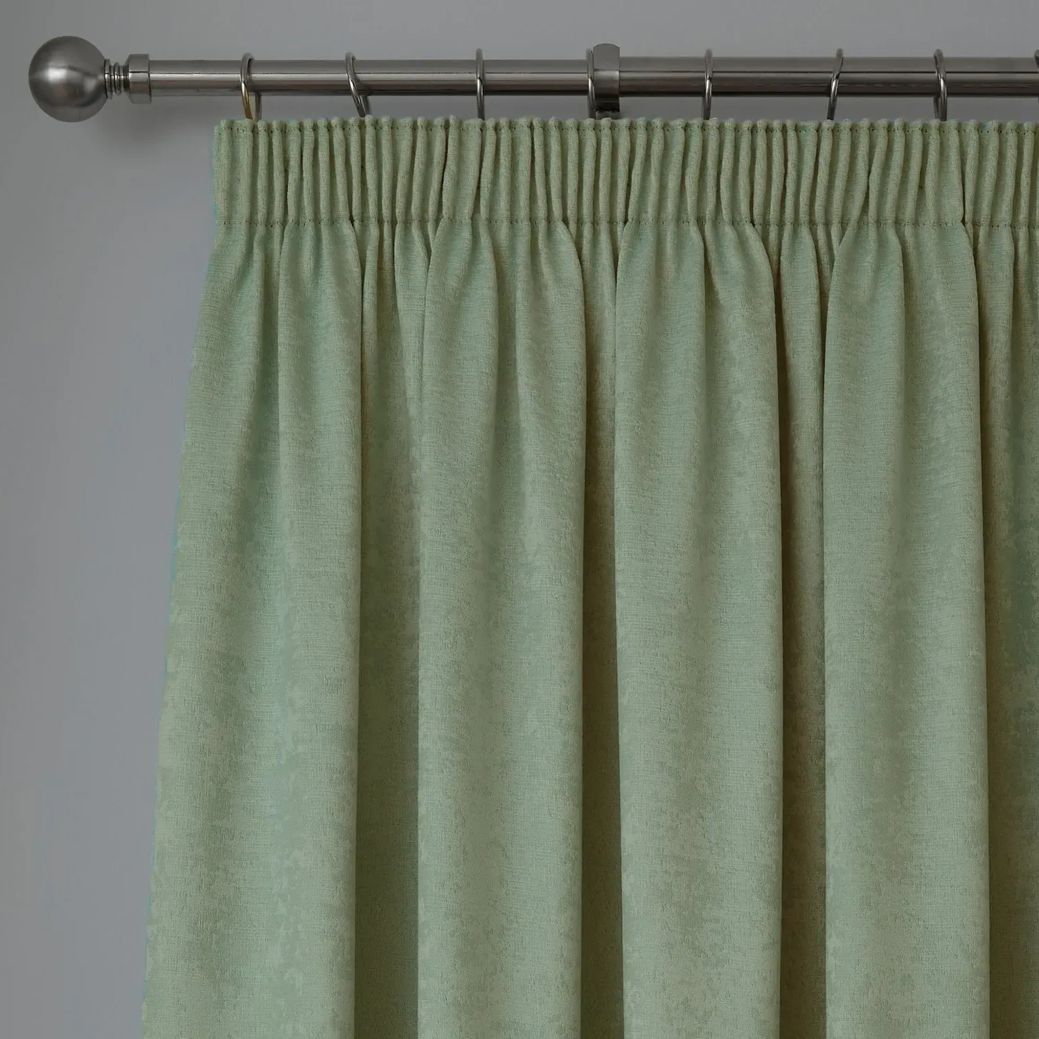 Dim Out Pencil Pleat Curtains - Green