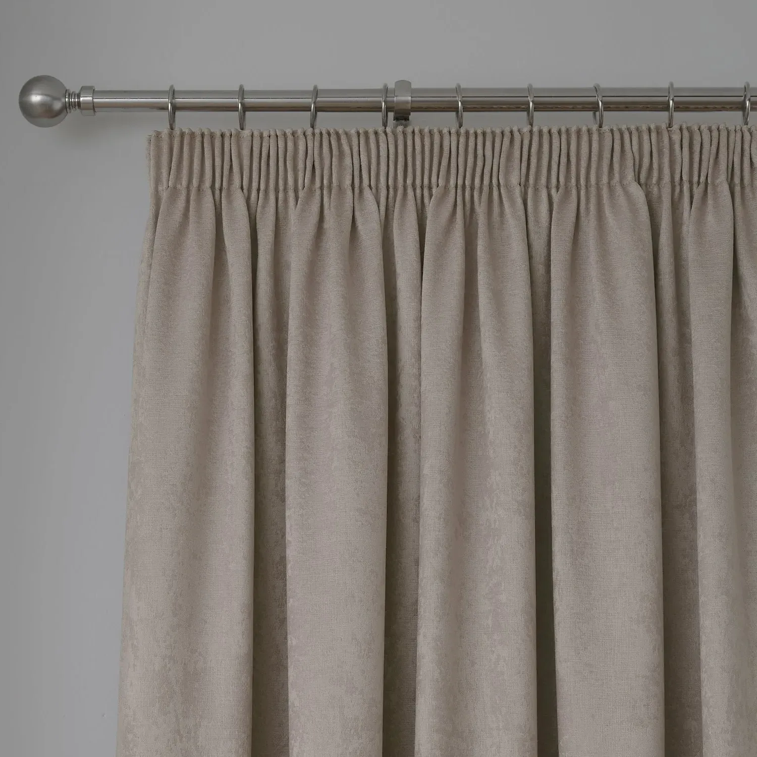 Dim Out Pencil Pleat Curtains - Natural