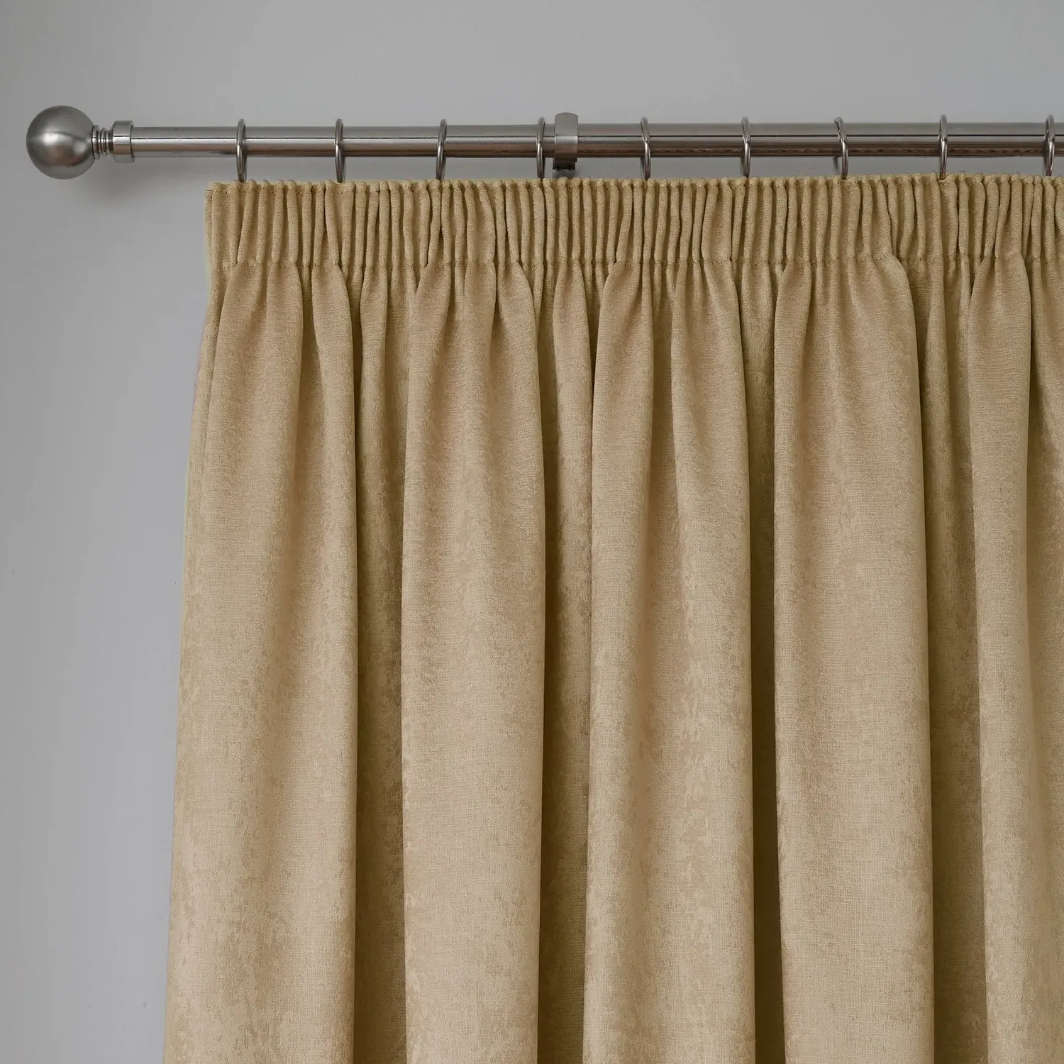 Dim Out Pencil Pleat Curtains - Ochre Yellow
