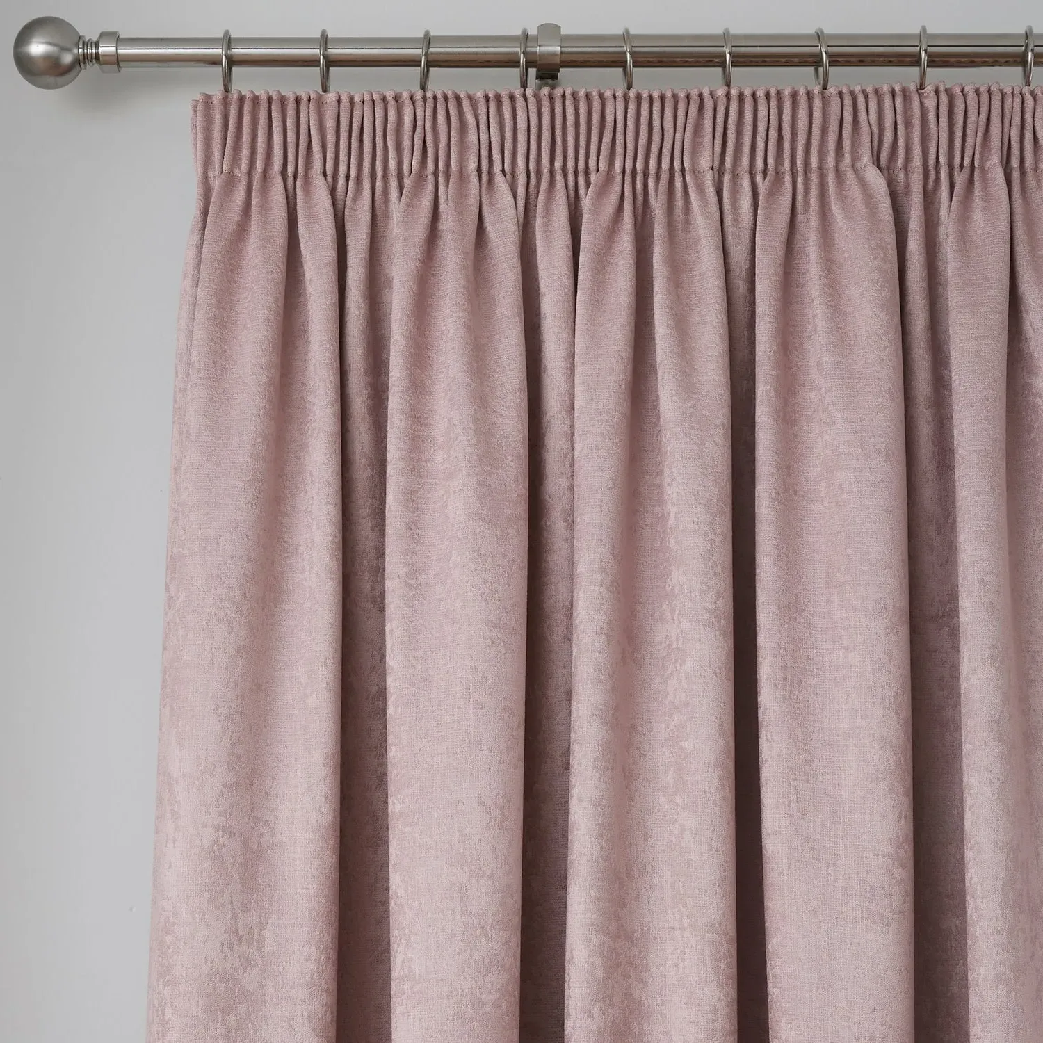 Dim Out Pencil Pleat Curtains - Pink