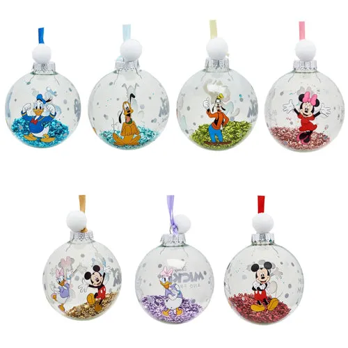 Disney Mickey & Friends Baubles Set of 7 - Multi by Julian Charles