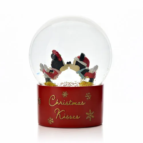 Disney Mickey & Minnie Christmas Kisses Snow Globe by Julian Charles