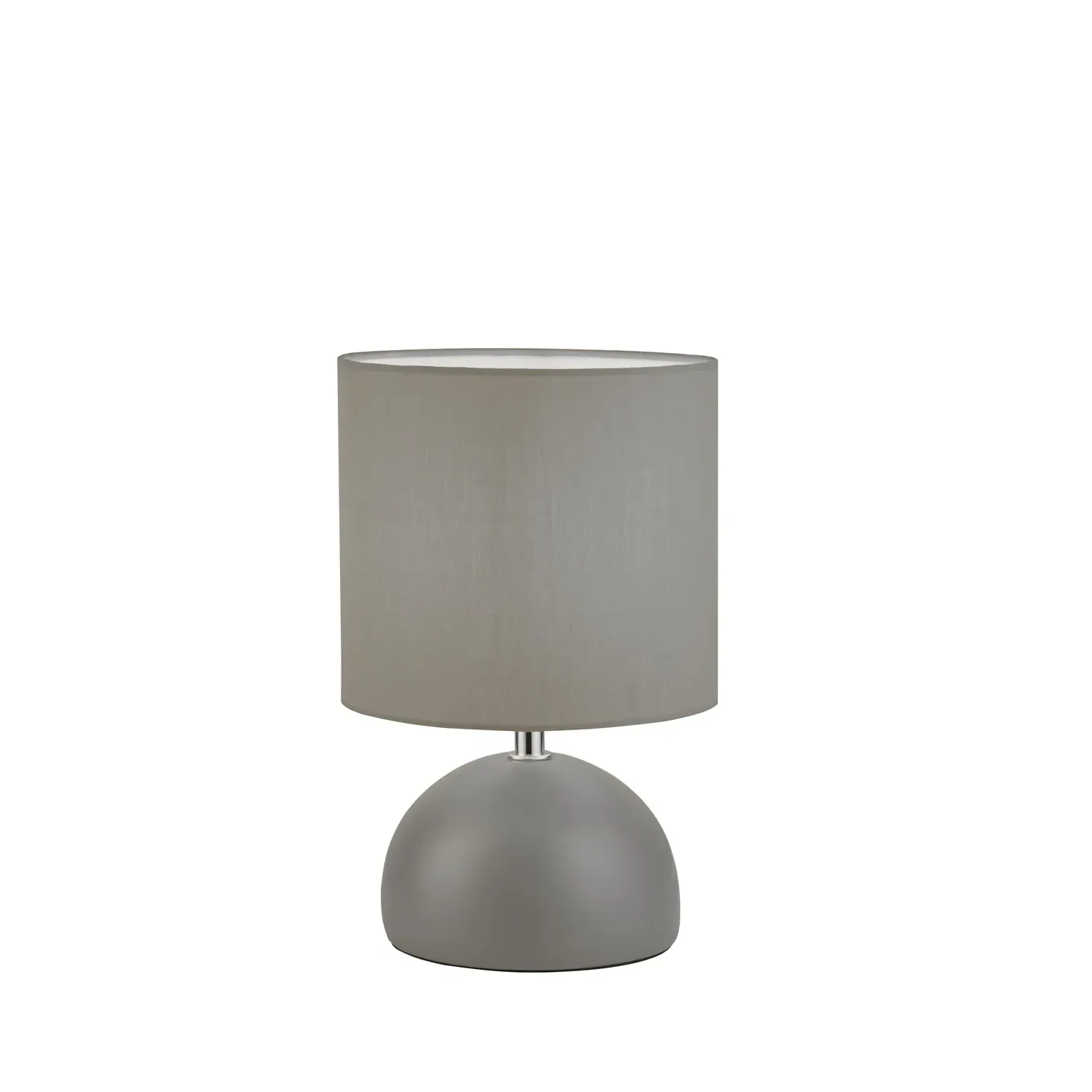 Dome Ceramic Table Lamp - Grey, Fabric