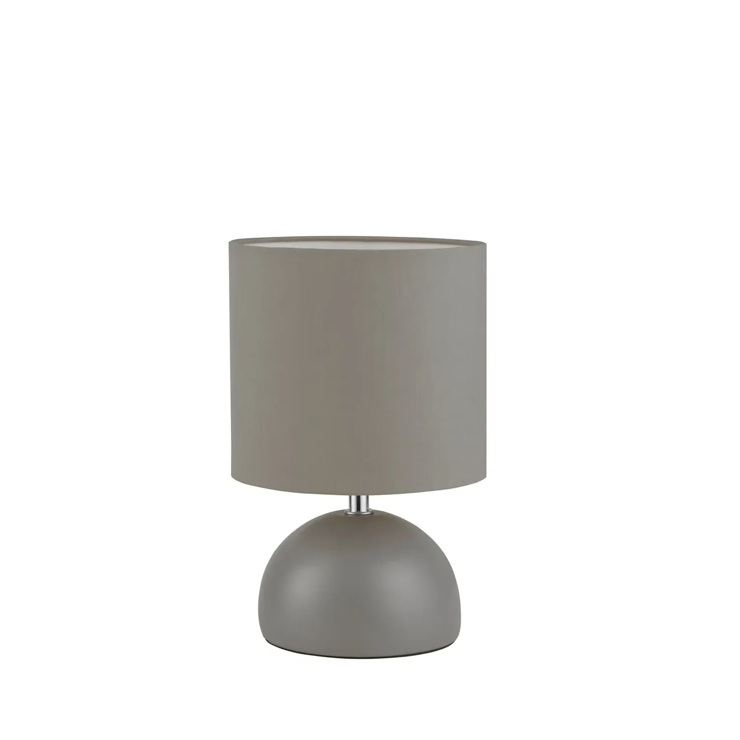 Dome Ceramic Table Lamp - Grey, Fabric