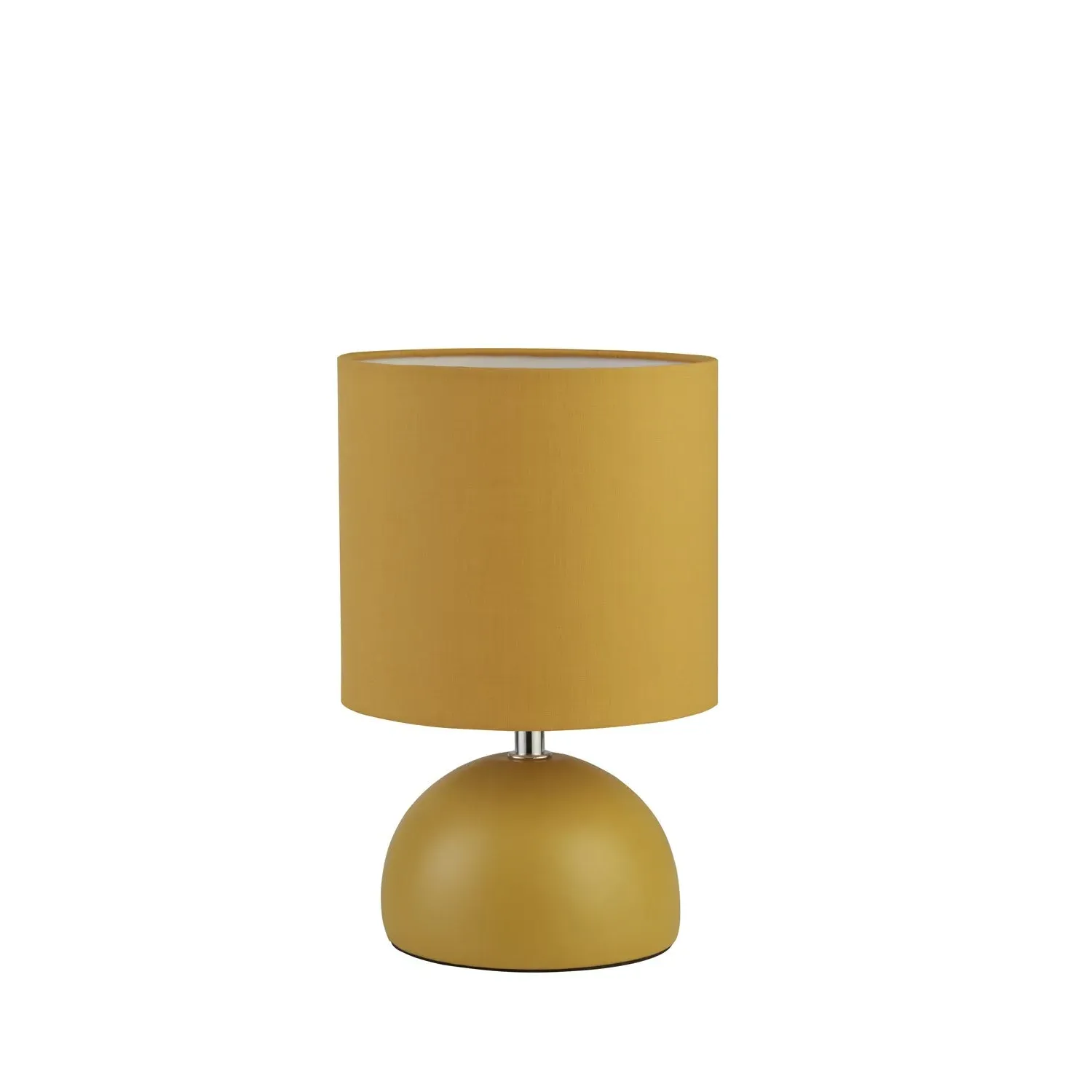 Dome Ceramic Table Lamp - Ochre, Fabric image