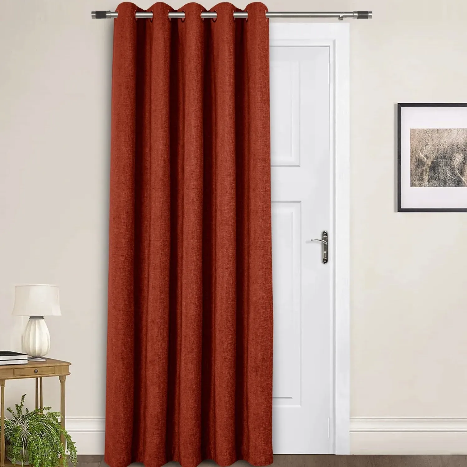 Door Curtain with Thermal Lining - Orange
