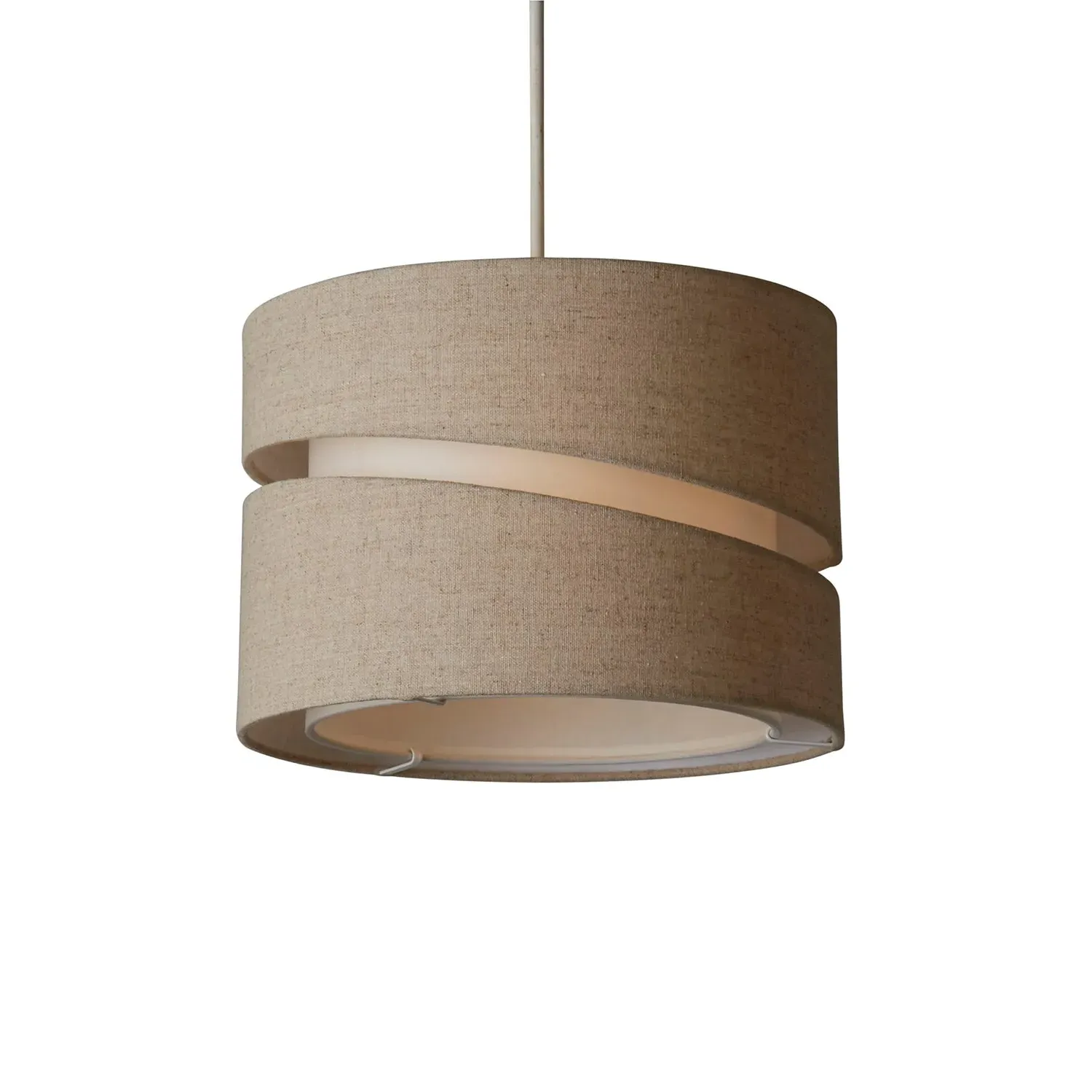 Double Band Easy Fit Light Shade - Beige, Linen by Julian Charles, alternate view