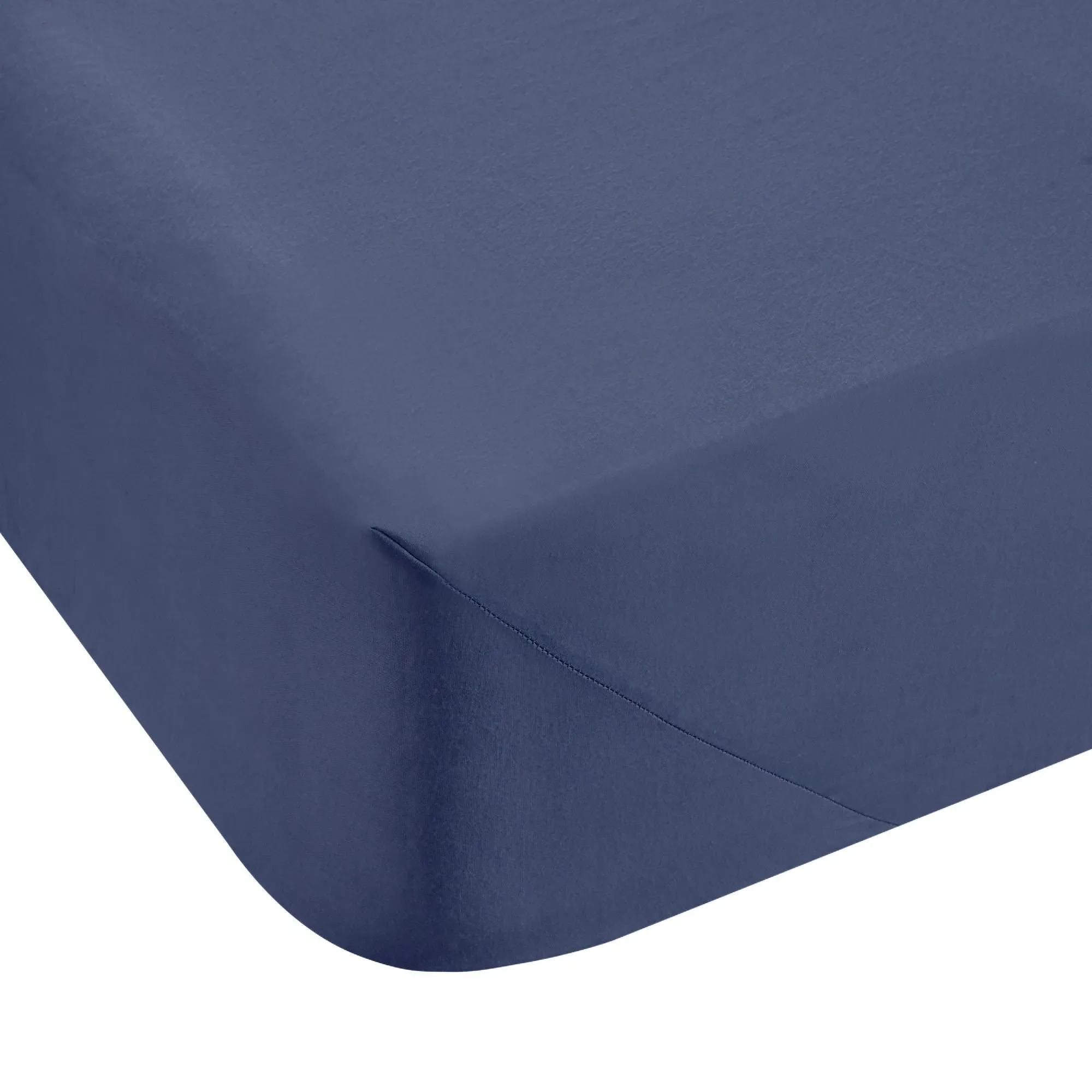 Double Deep Fitted Sheet 200TC - Blue, Cotton