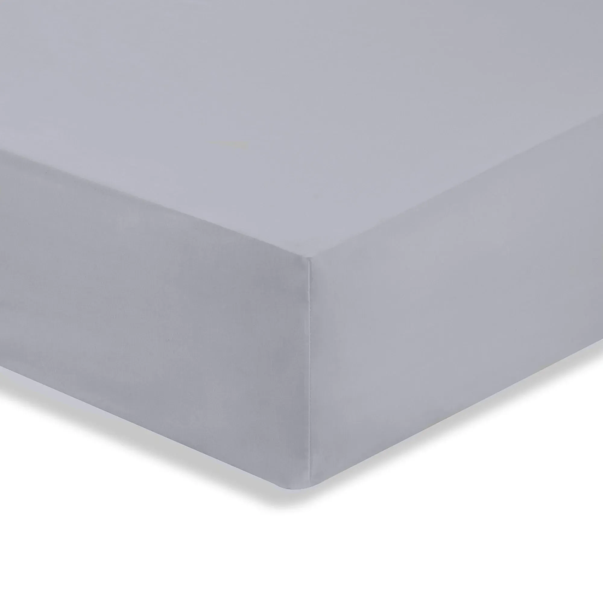 Double Deep Fitted Sheet 200TC - Grey, Cotton