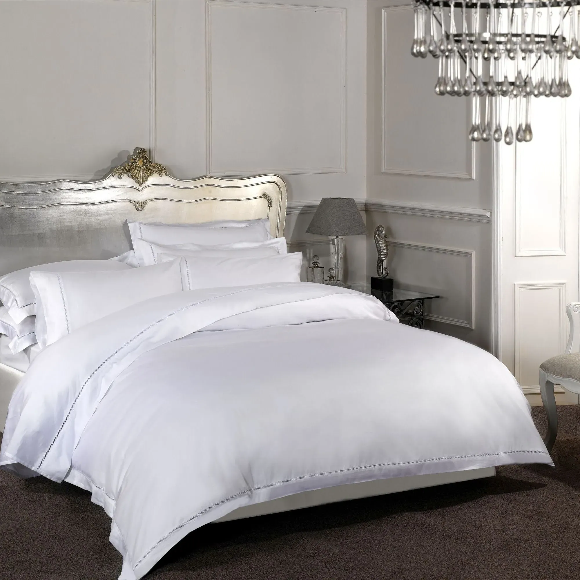 Double Duvet Cover 1000 Thread Count - White, Cotton