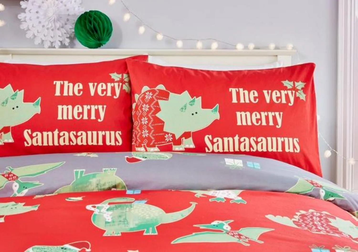Double Duvet Set Glow in Dark - Red, Reversible image