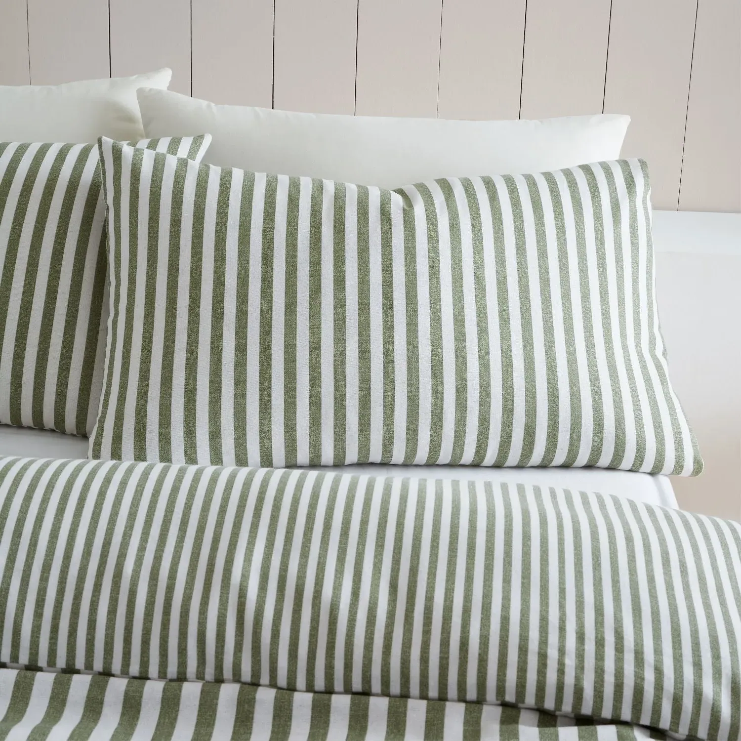 Double Duvet Set Reversible - Green, Cotton