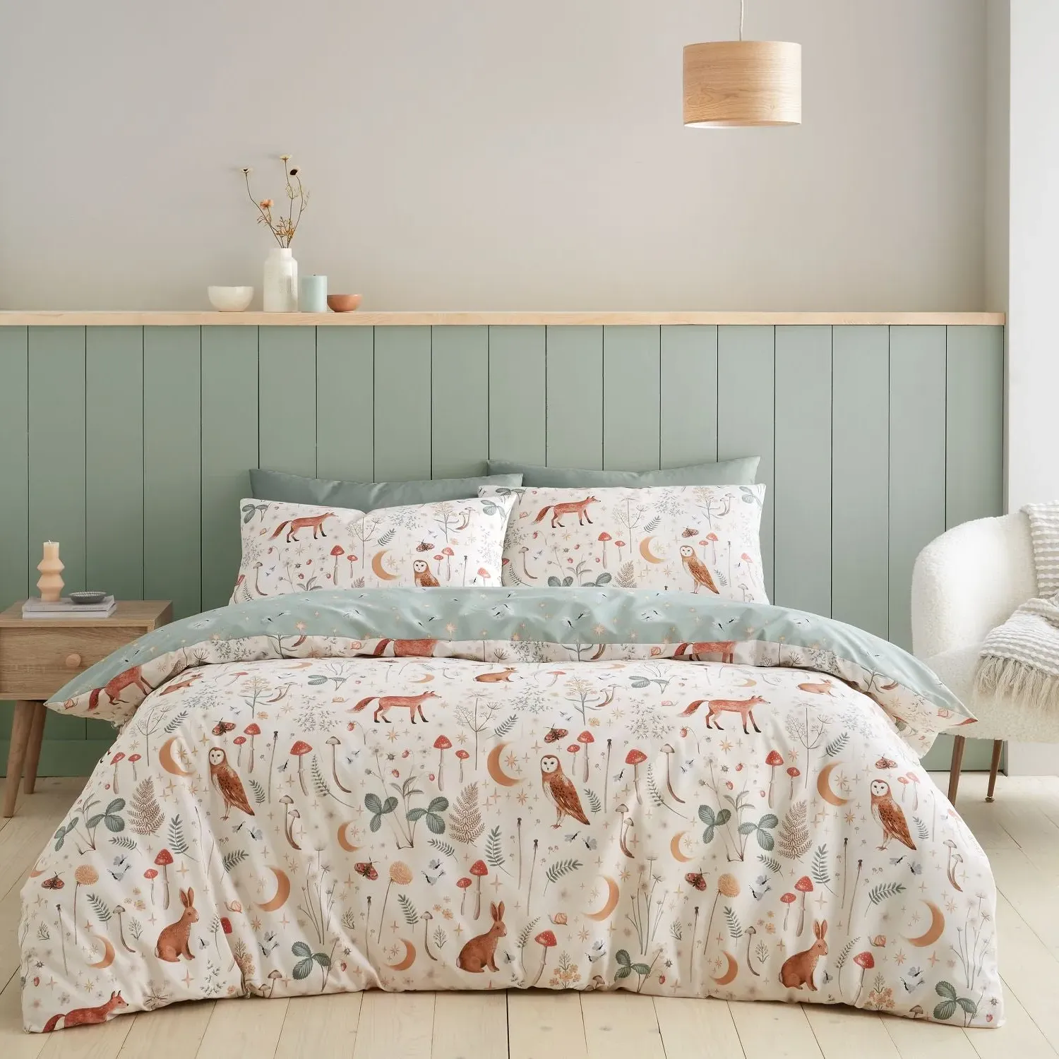 Double Duvet Set Reversible - Natural, Cotton