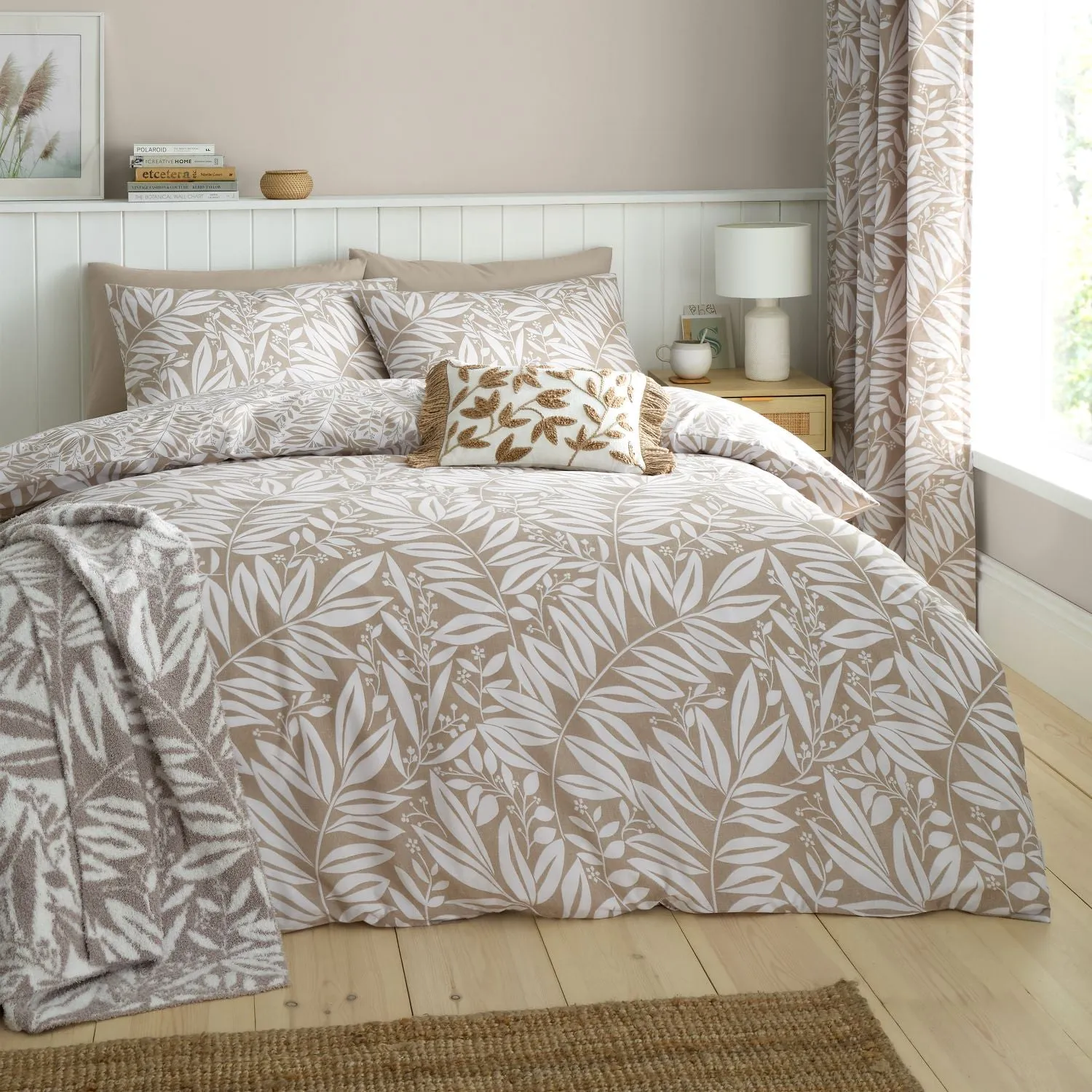 Double Duvet Set Reversible - Natural, Cotton