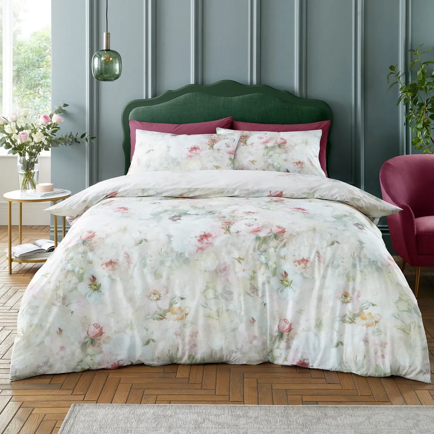 Double Duvet Set Reversible - Pink, Cotton image