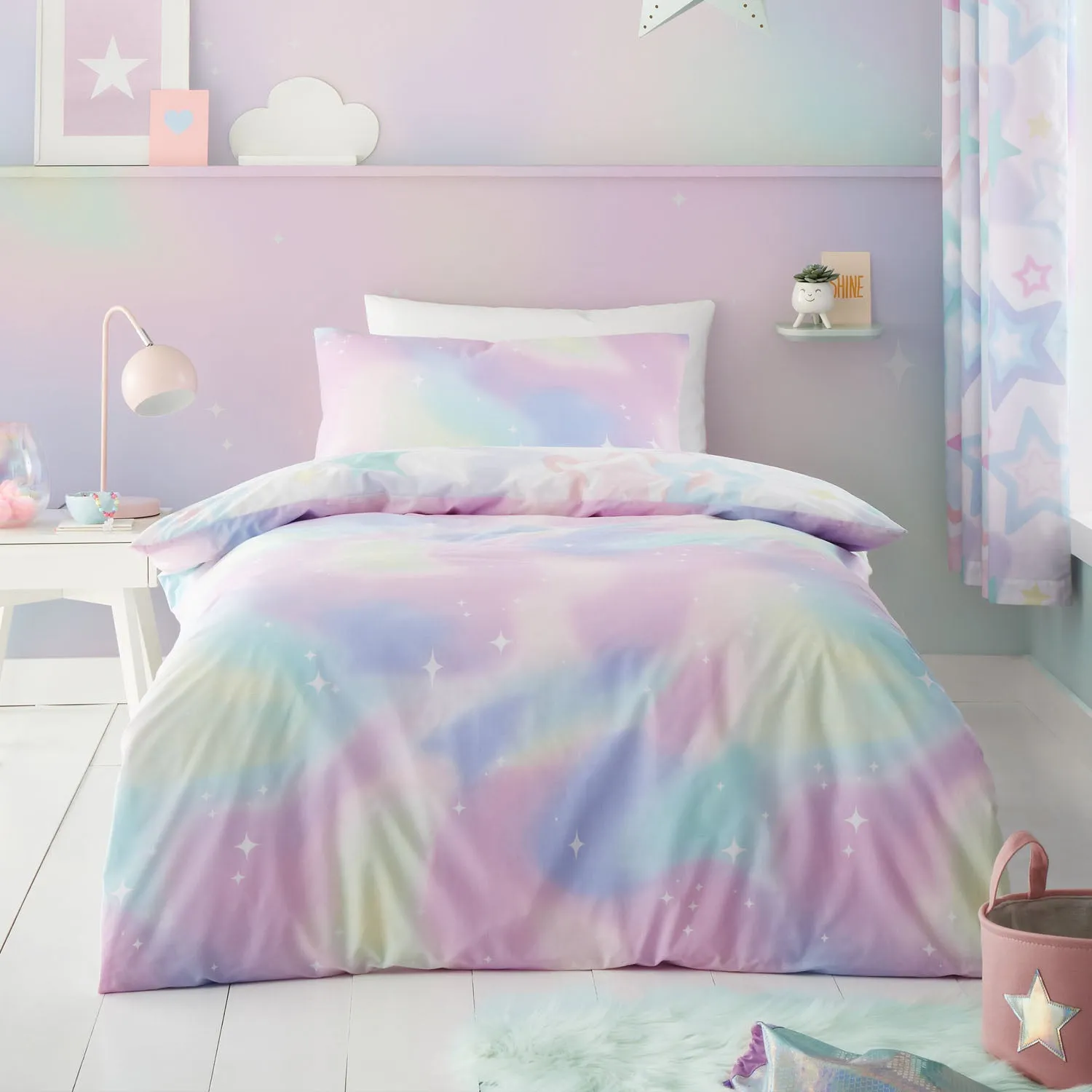 Double Duvet Set Reversible - White, Cotton Blend image