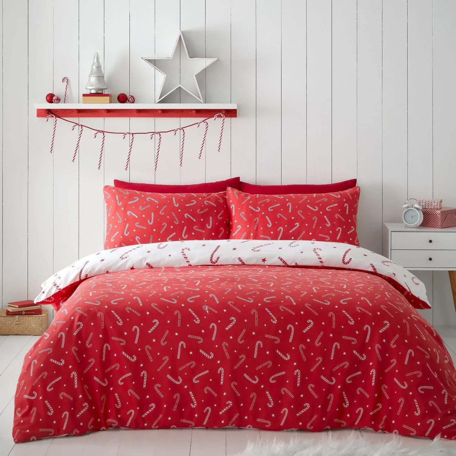 Double Duvet Set Reversible - White, Microfibre image