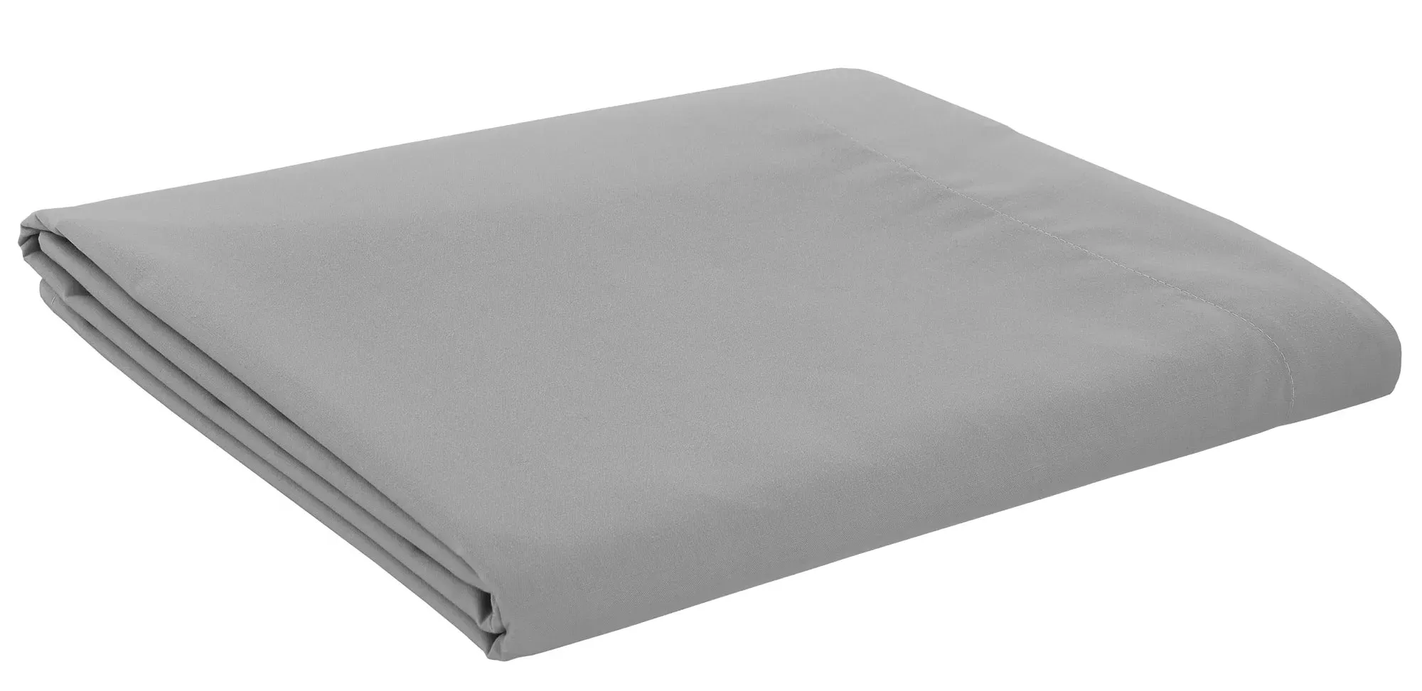 Double Flat Sheet Easy Iron - Grey, Percale