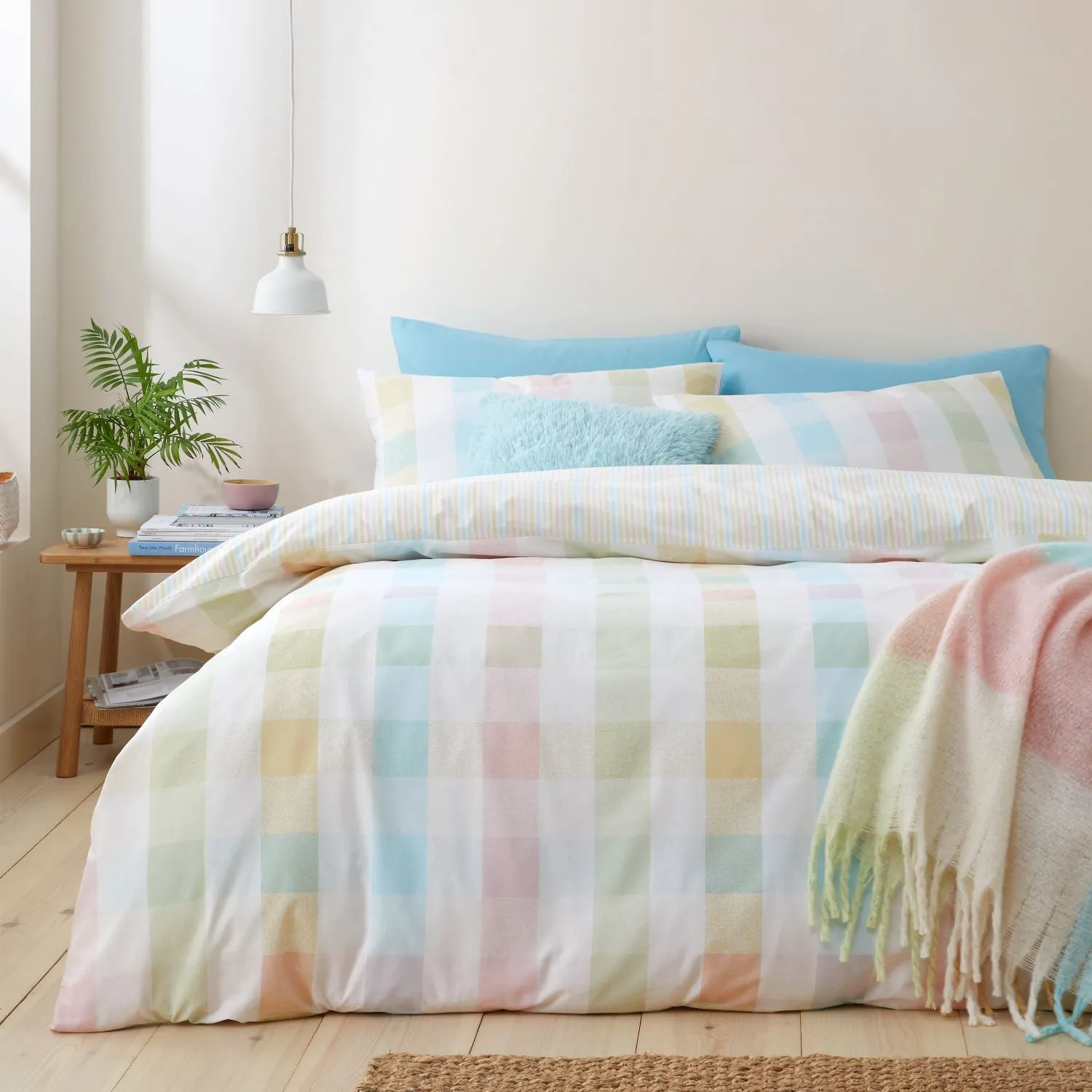 Double Reversible Duvet Set - Multi, Cotton Blend
