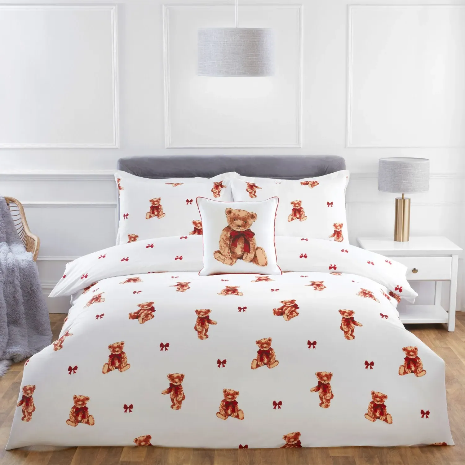 Double Reversible Duvet Set - White