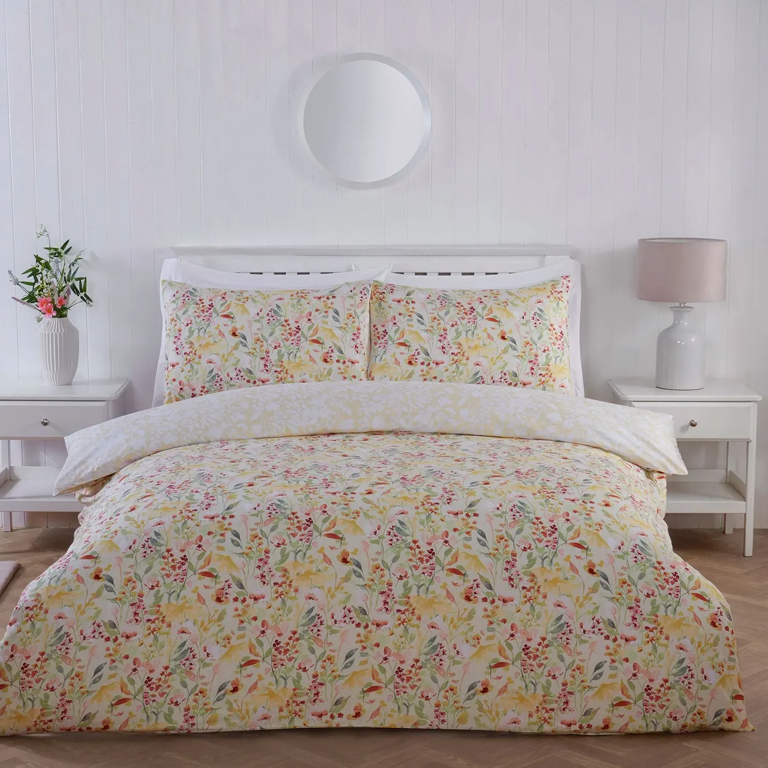 Double Reversible Duvet Set - Yellow, Soft Fabric