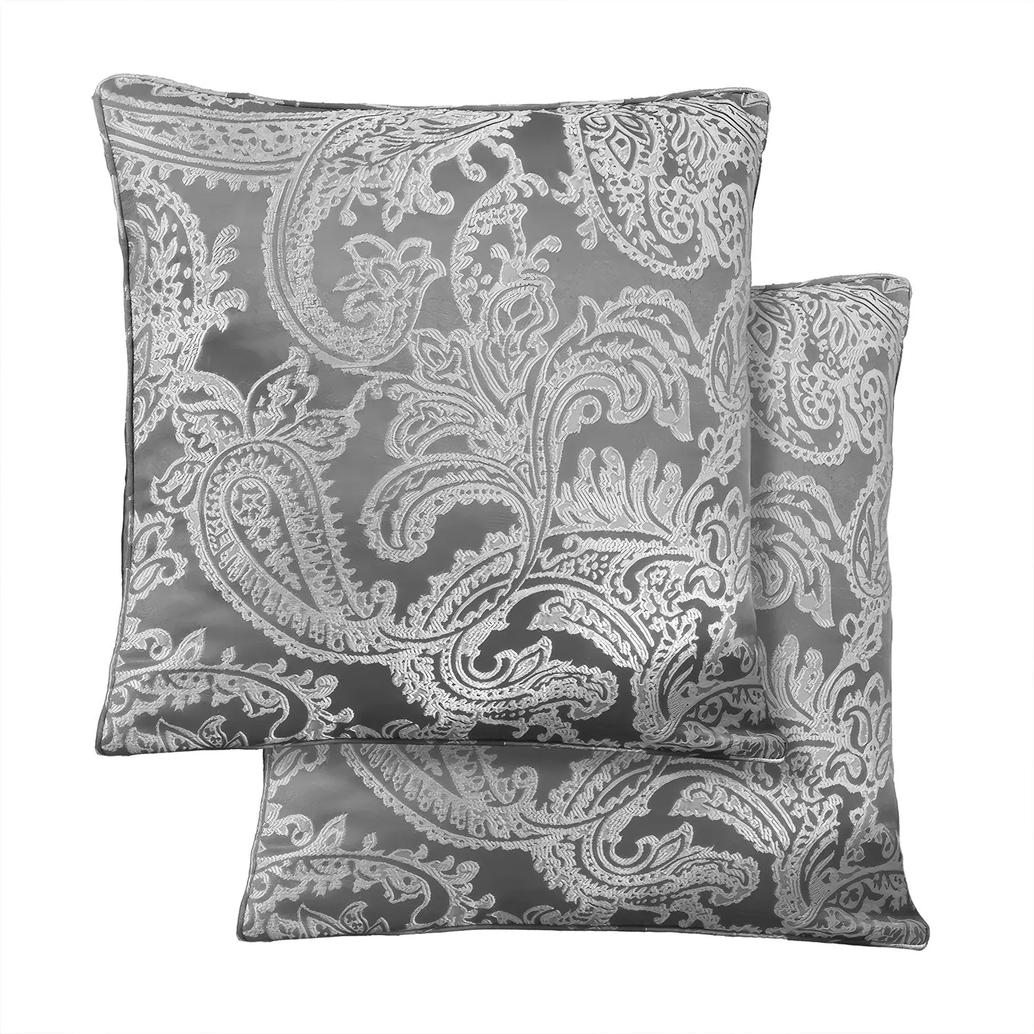 Cushion Cover Pair Reversible - Grey, Jacquard product