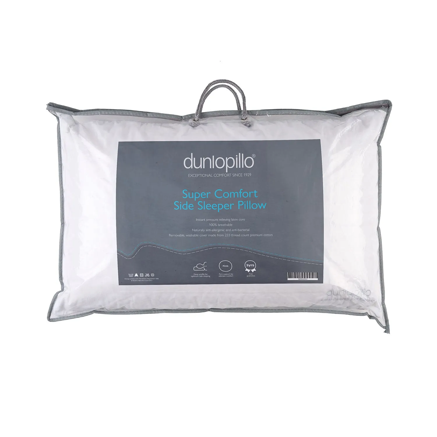 Dunlopillo Super Comfort Deep Profile Latex Pillow - Firm by Julian Charles