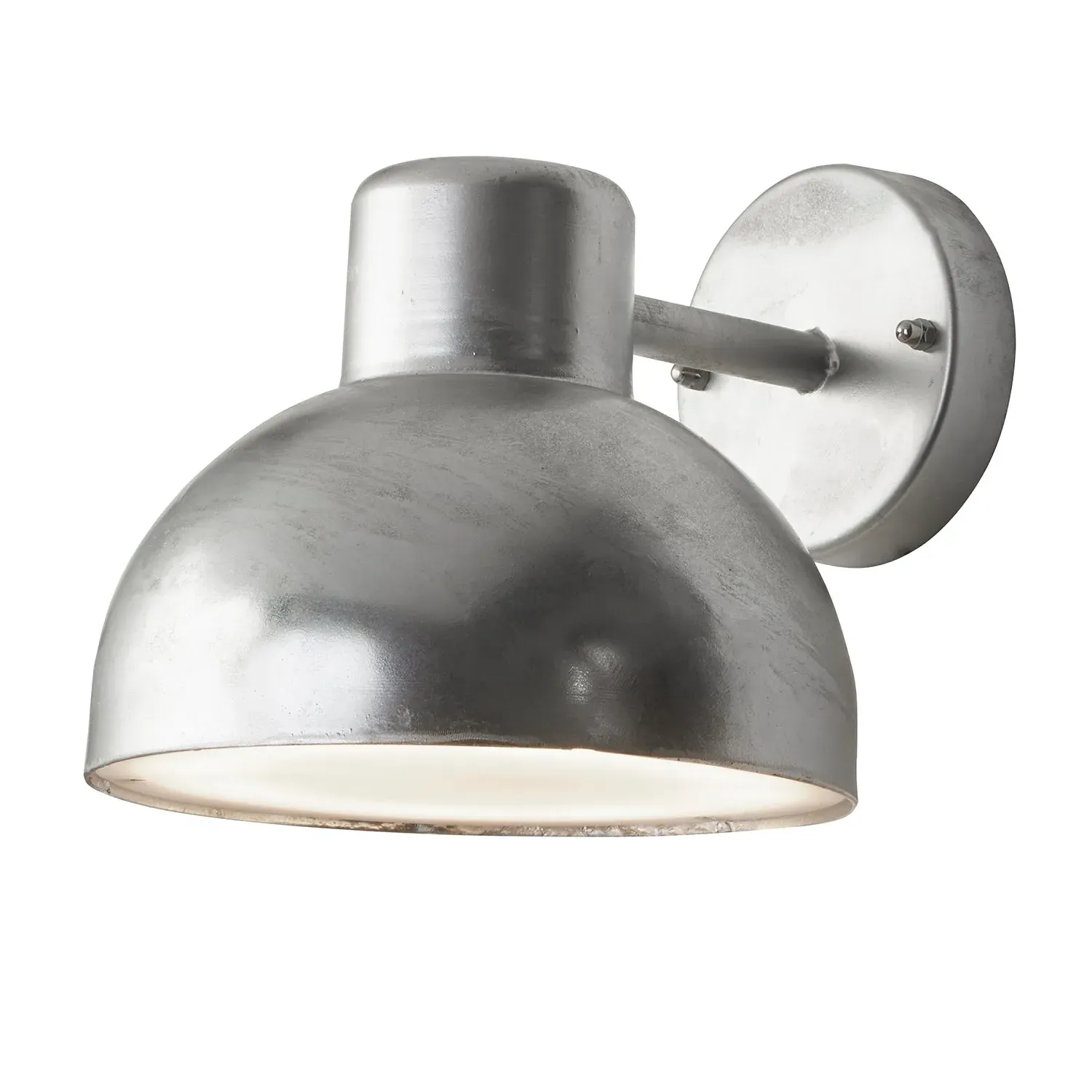 E27 LED Wall Light - Silver, Galvanised Steel