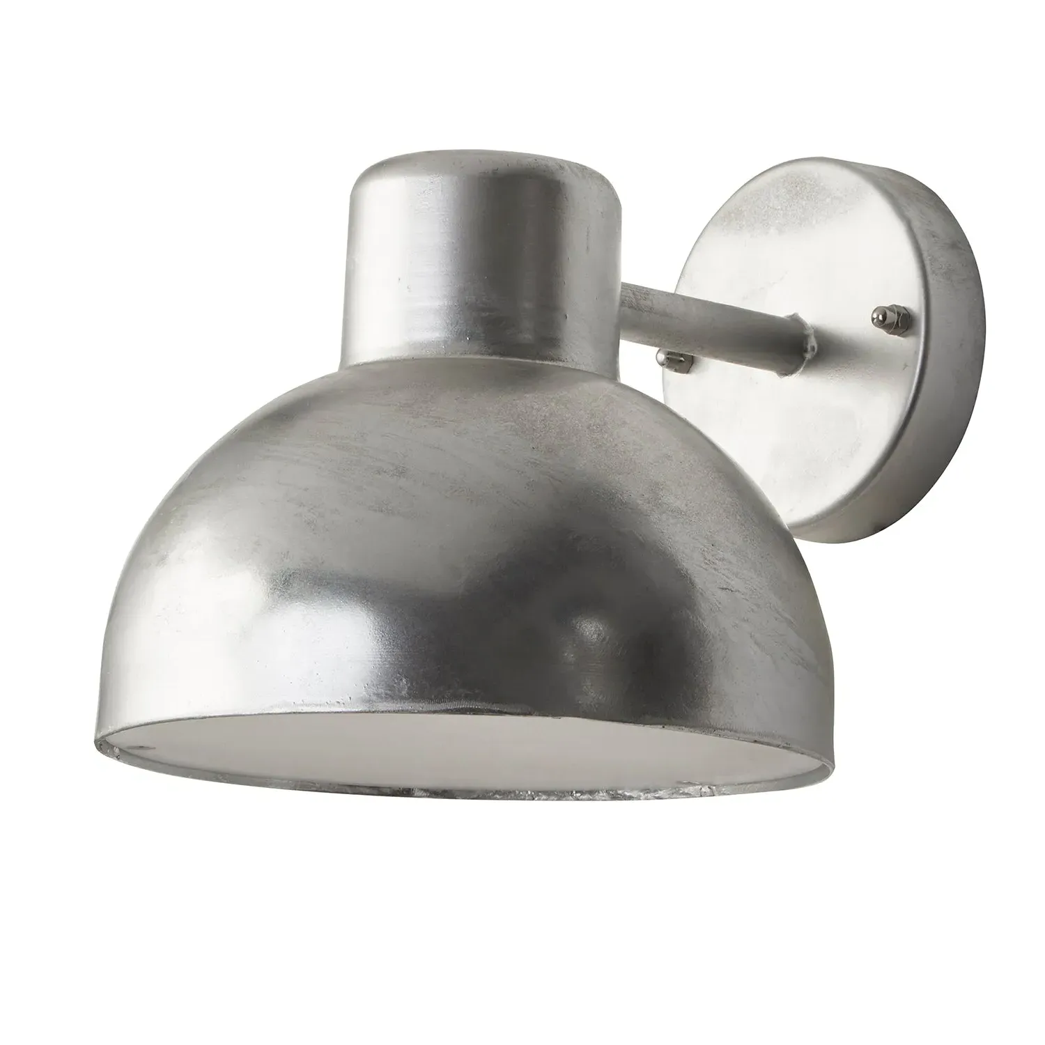 E27 LED Wall Light - Silver, Galvanised Steel image