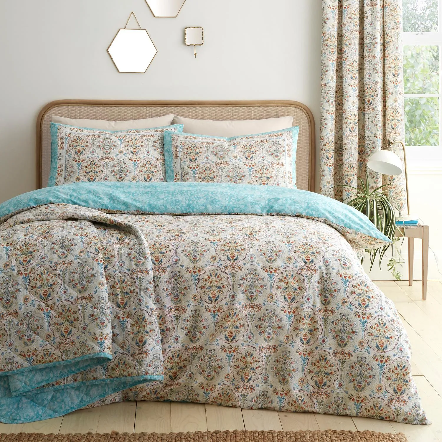 Edena Deco Floral Single Duvet Set - Natural, Polycotton product