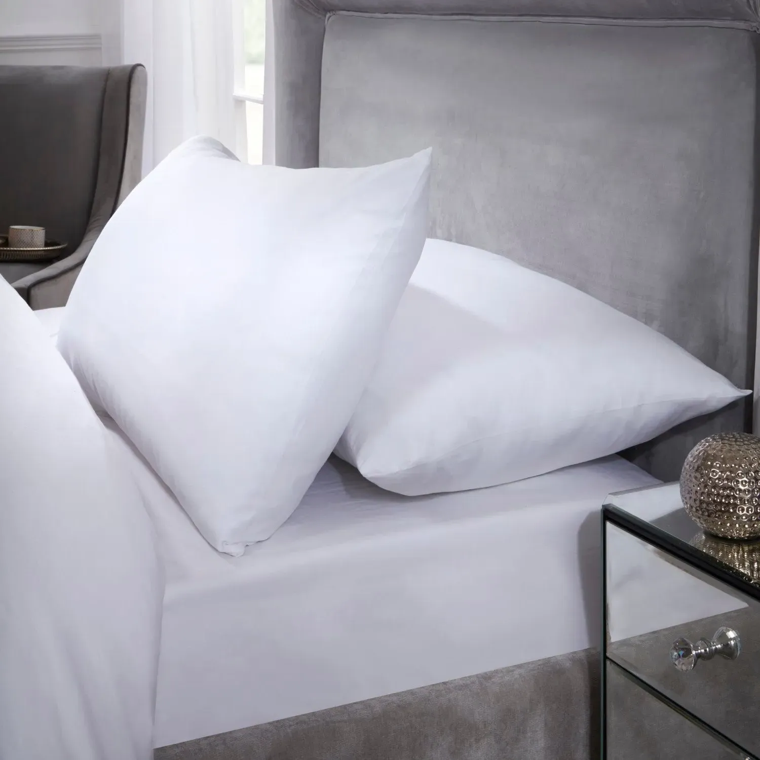 Egyptian Cotton Housewife Pillowcase Pair - White product