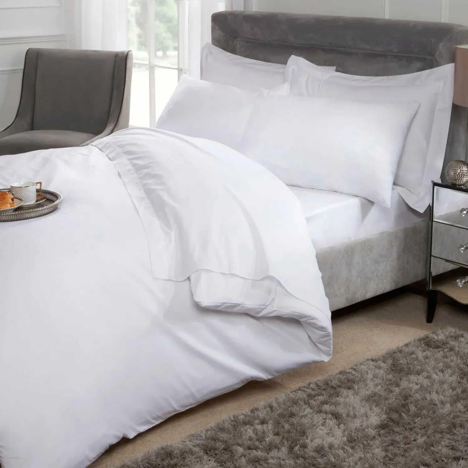 Egyptian Cotton Single Duvet Cover - White product