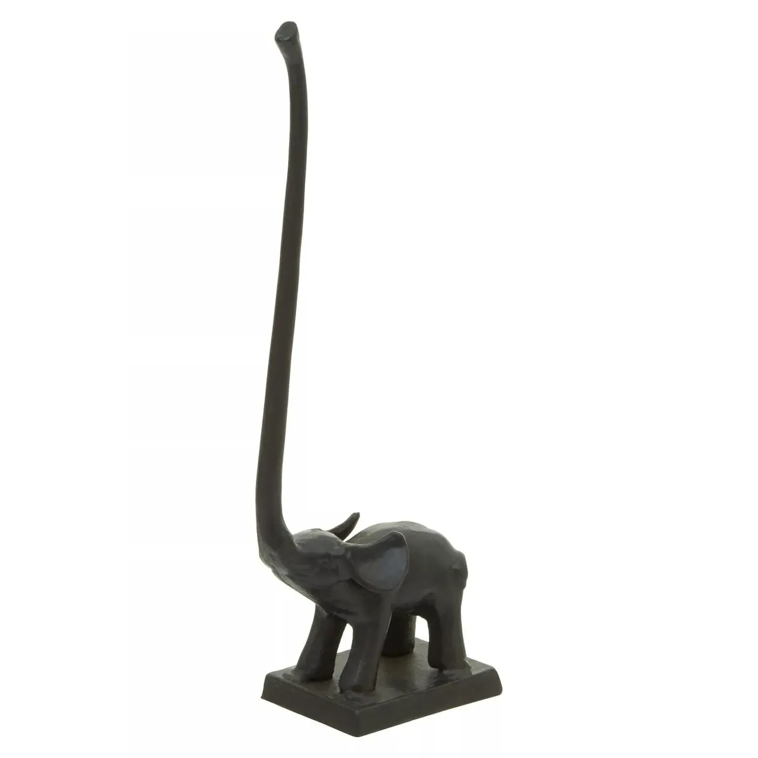 Elephant Toilet Roll Holder - Black, Metal