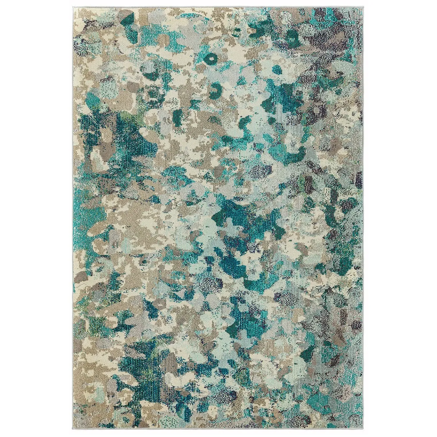 Etheral Area Rug with Abstract Design - Green