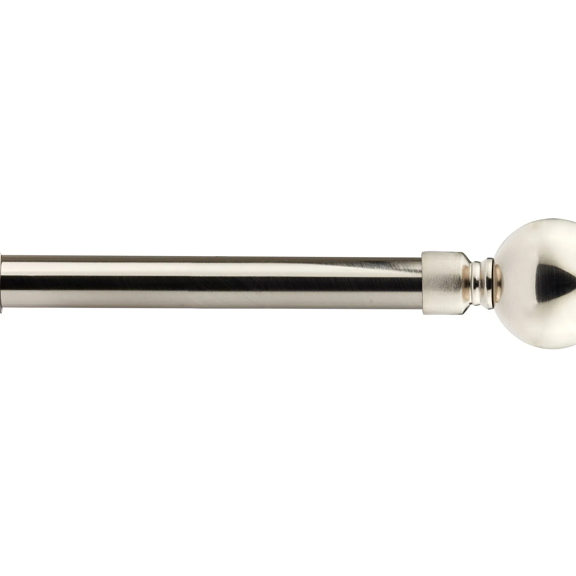 Extendable Curtain Pole Ball Finial - Silver image
