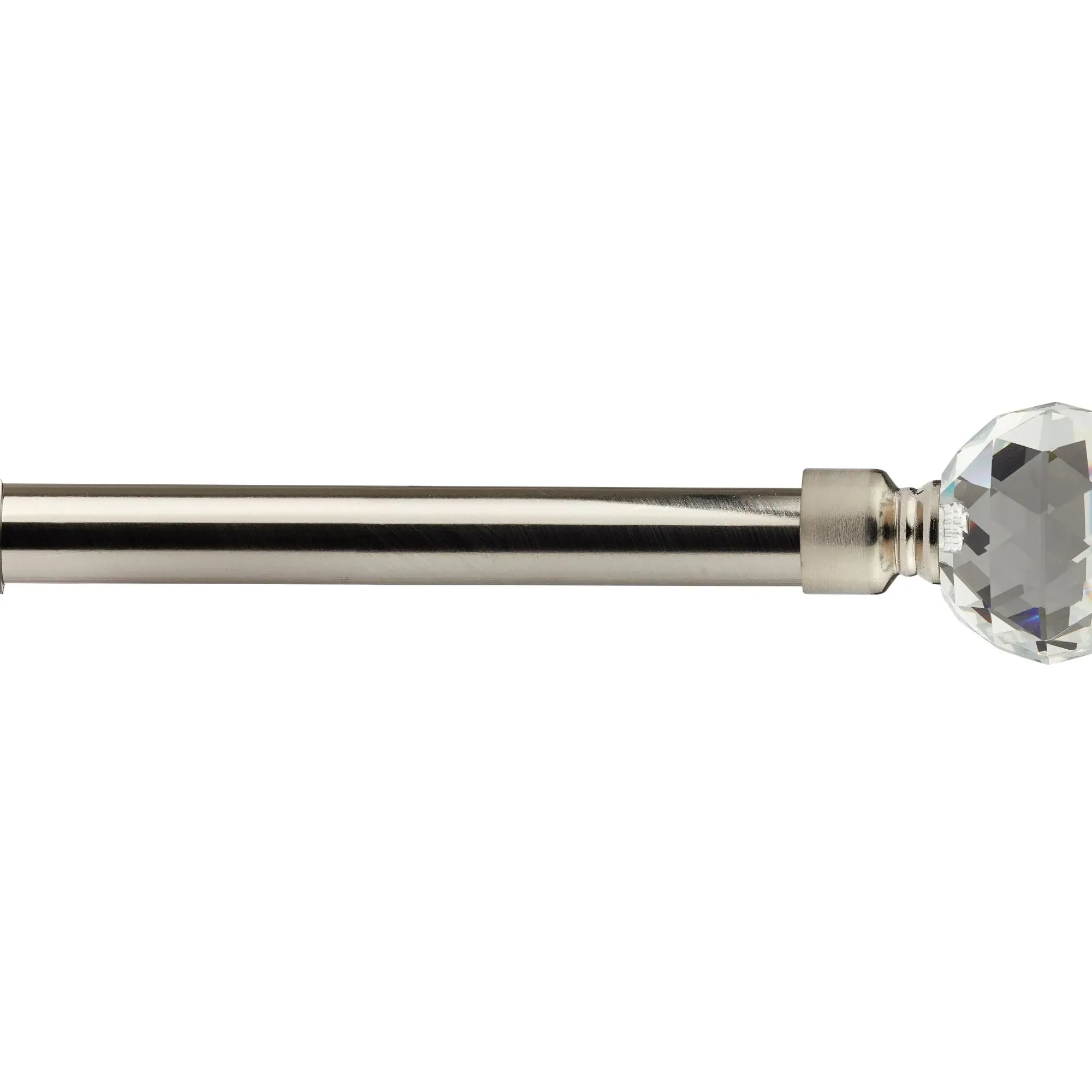 Extendable Curtain Pole Crystal - Silver