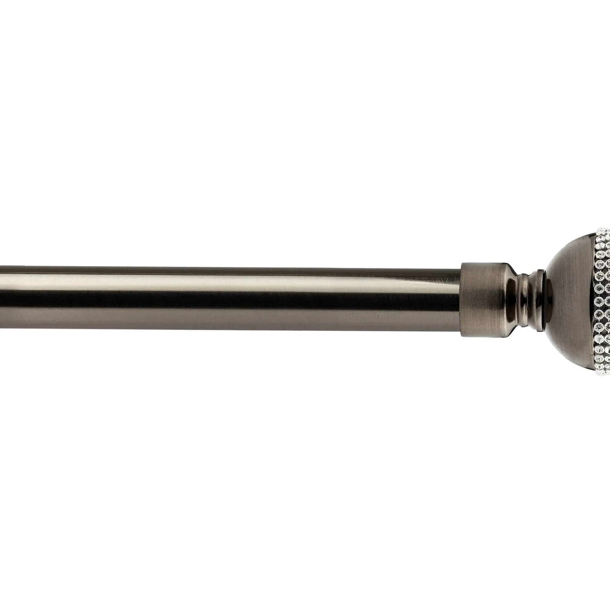 Extendable Curtain Pole Diamond Detail - Black image