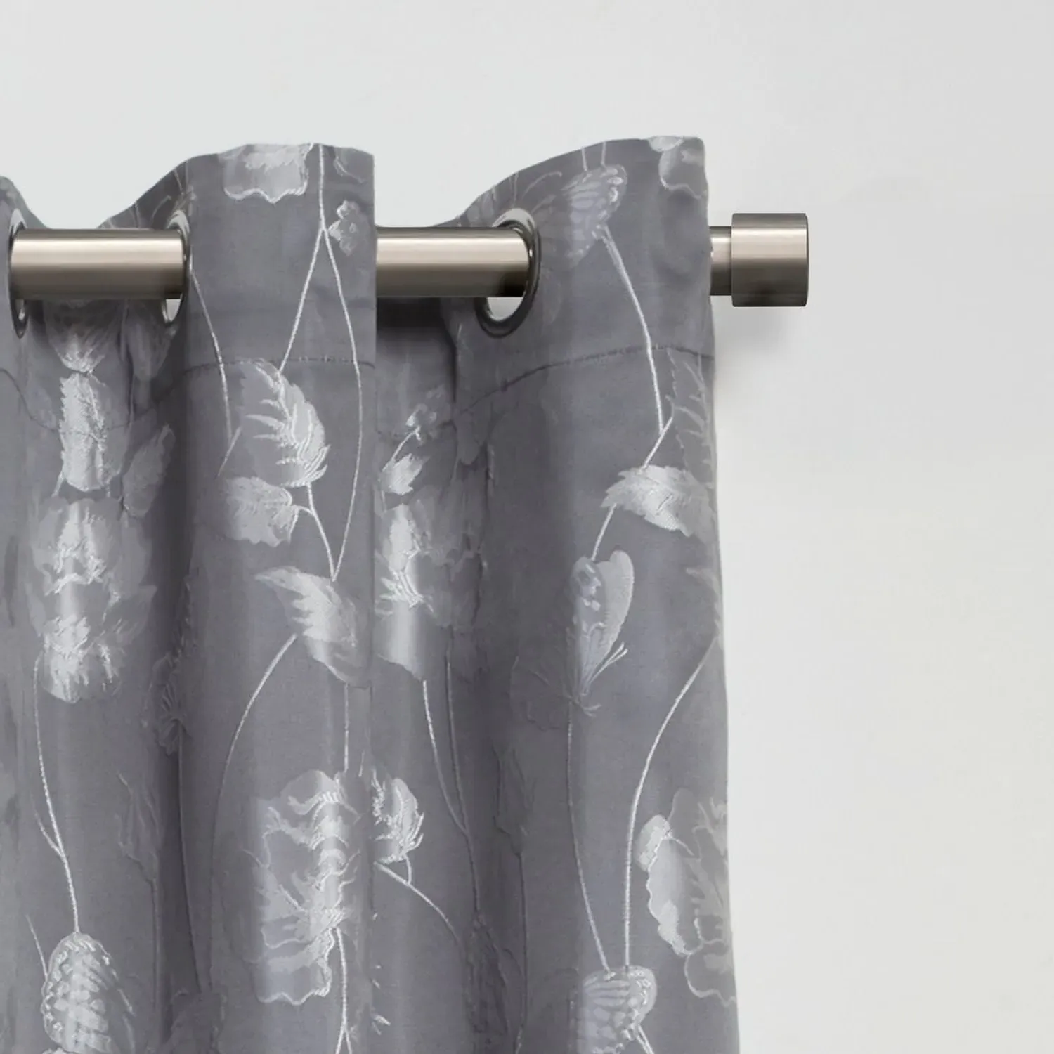 Extendable Curtain Pole Full Stop - Black
