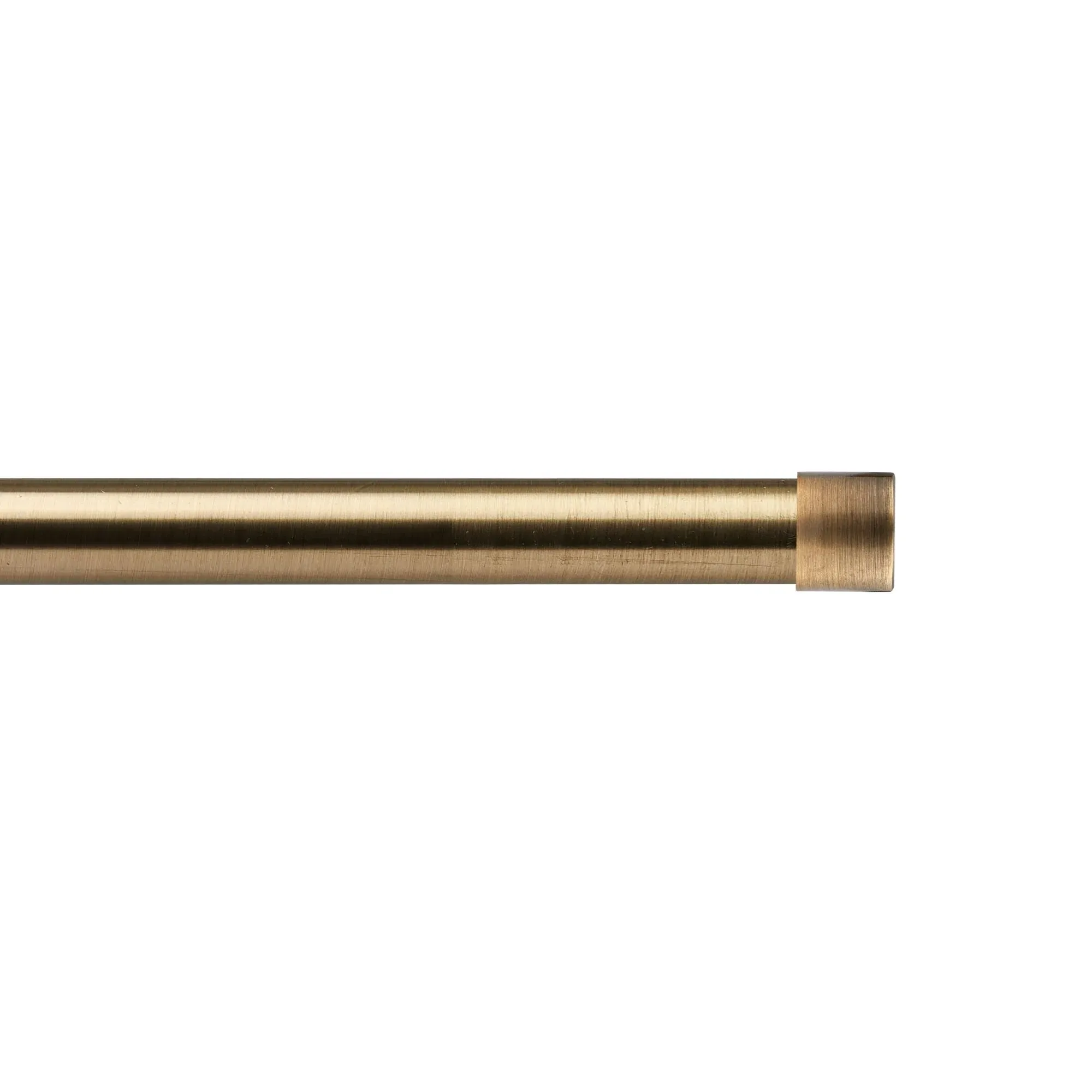 Extendable Curtain Pole Full Stop - Brass image