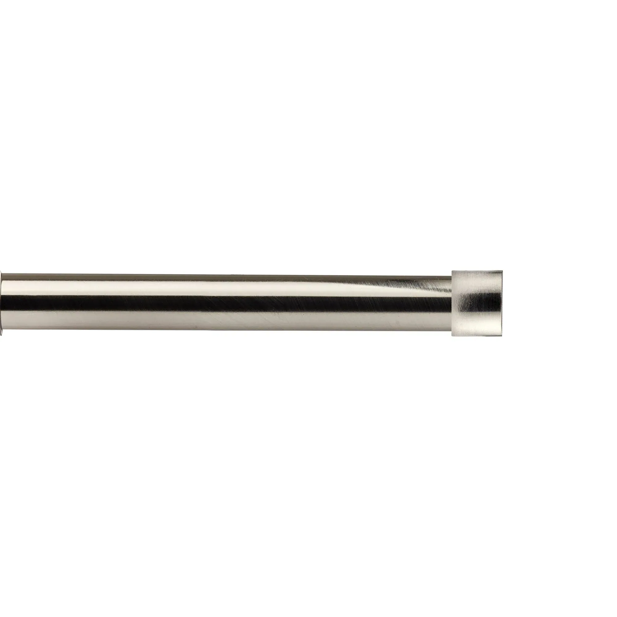 Extendable Curtain Pole Full Stop - Silver image
