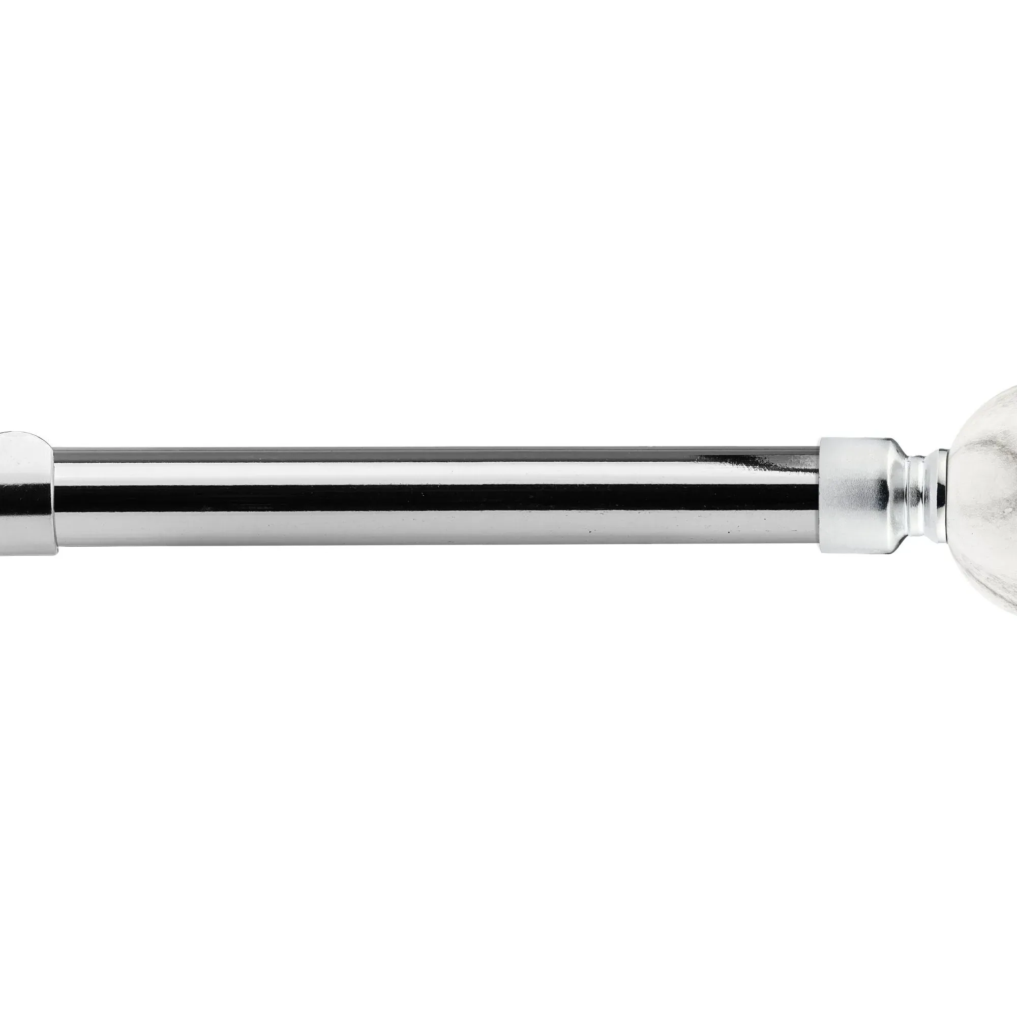 Extendable Curtain Pole Marble - Silver