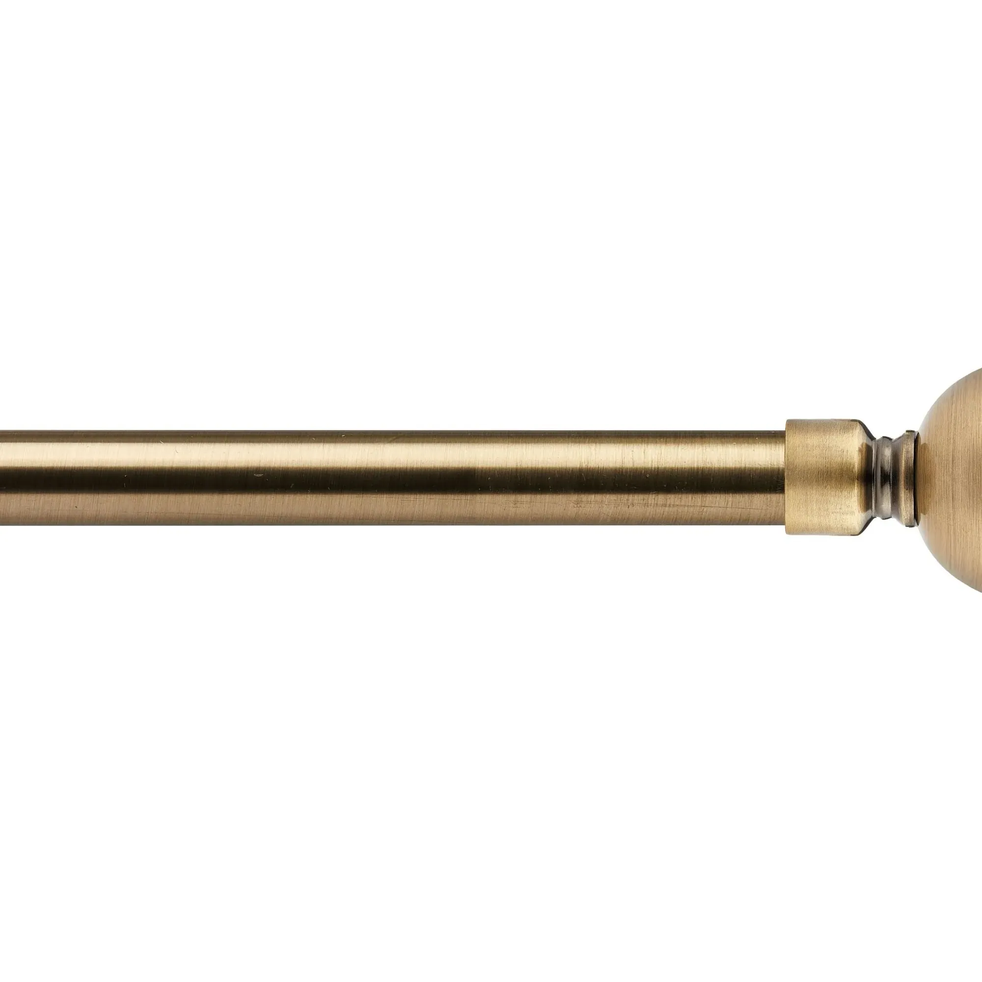 Extendable Curtain Pole with Ball Finials - Brass image