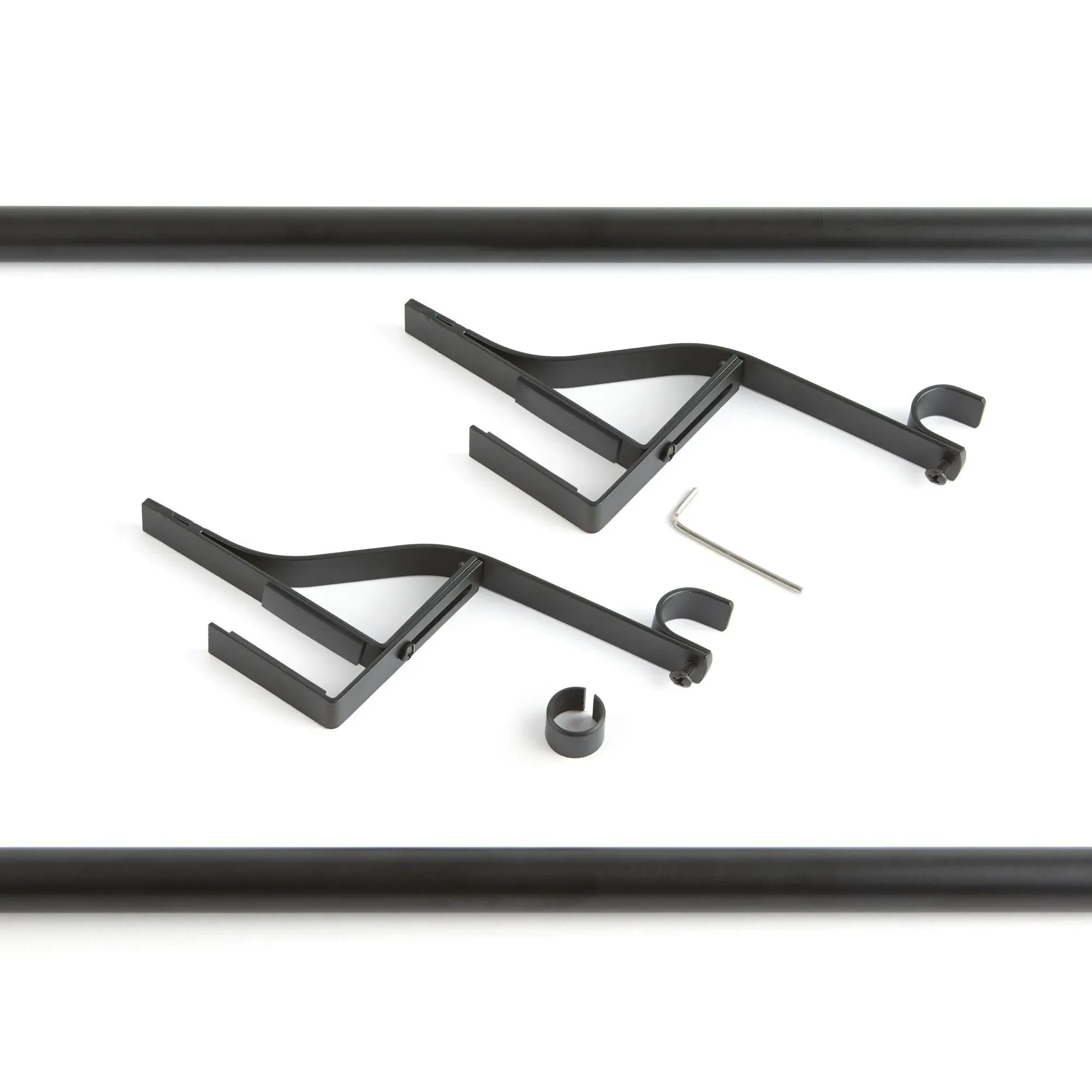 Extendable Door Curtain Pole - Black alternate view