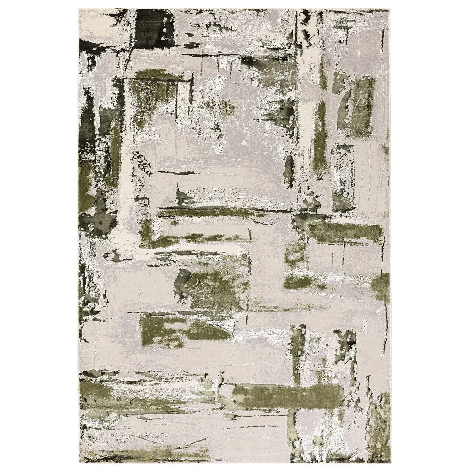 Extra Large Abstract Rug - Green